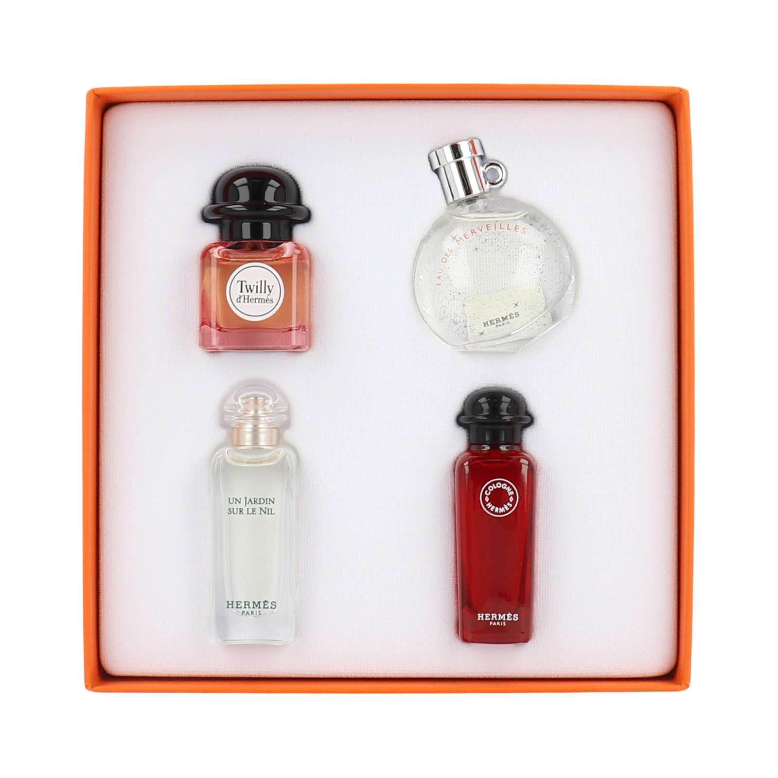 No.23　HERMES(エルメス)ミニ香水セット 計4本 各15ml UN JARDIN SUR LE NIL 2本 ＆ LE JARDIN SUR LE TOIT 2本 未開封 ミニフレグランスセットN9 7.5ml 4本セット (人気の香りセット