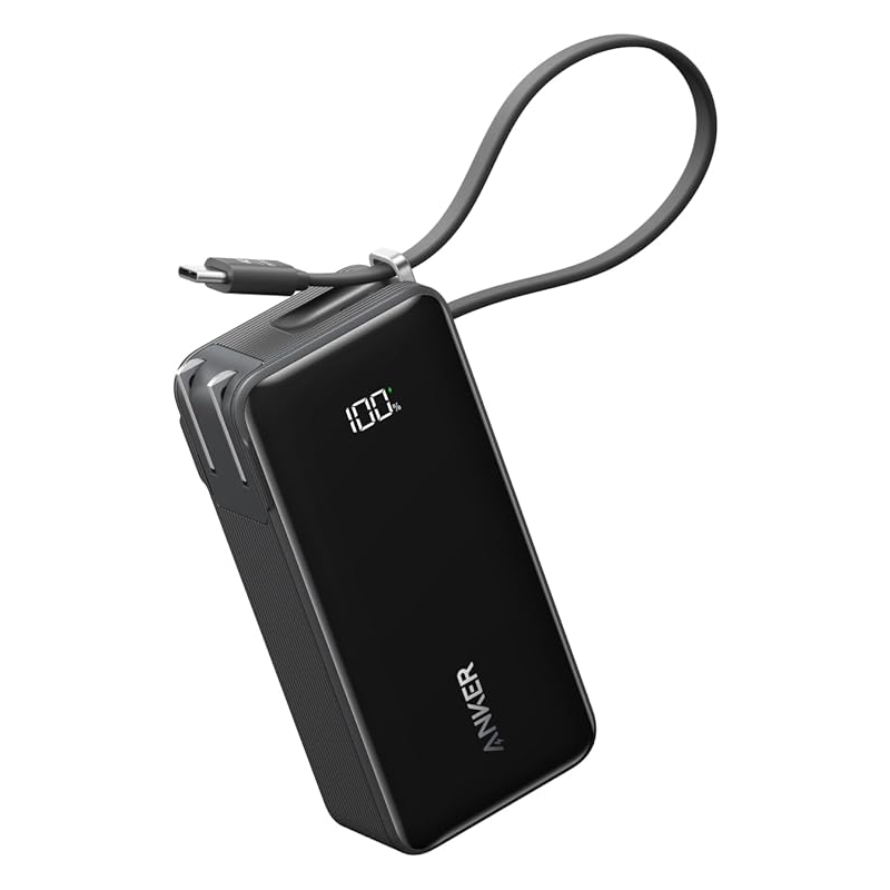 Anker Power Bank (10000mAh, Fusion, Built-In USB-C ケーブル)