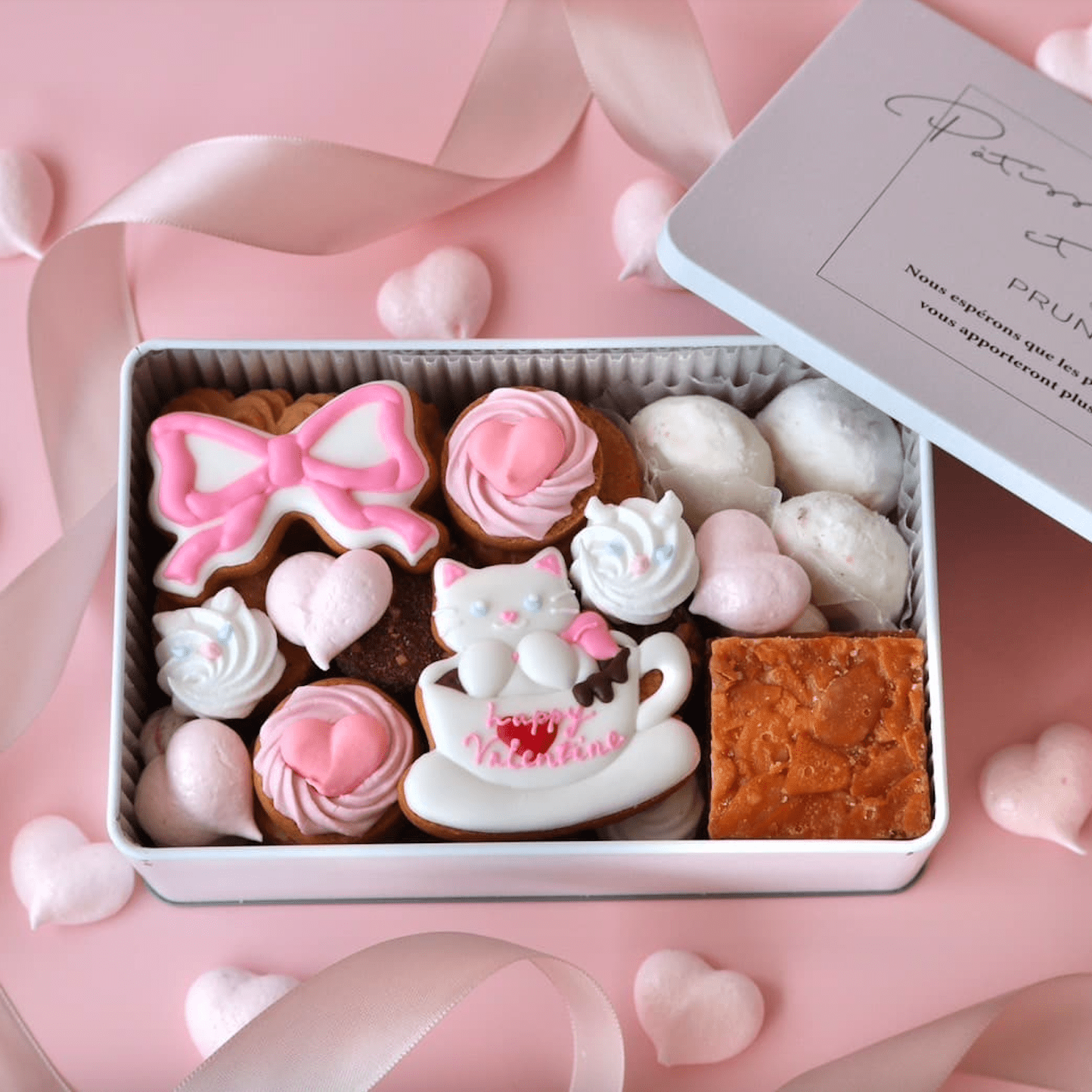 【バレンタイン/数量限定】可愛い子猫のクッキー缶＜ハート＞