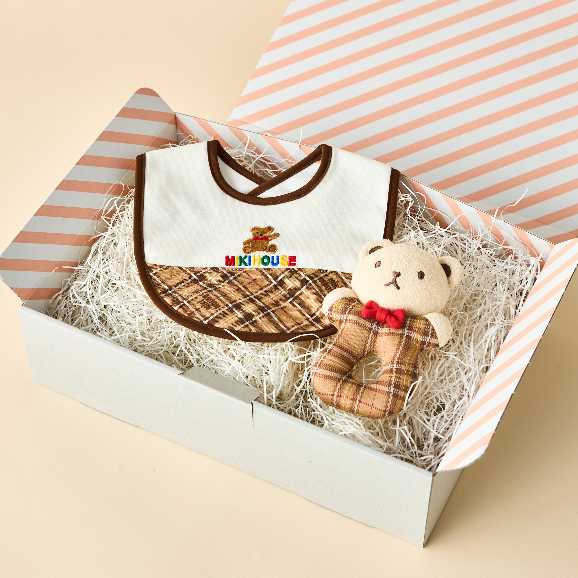 【BOX付】ミキハウス スタイとラトルのセット