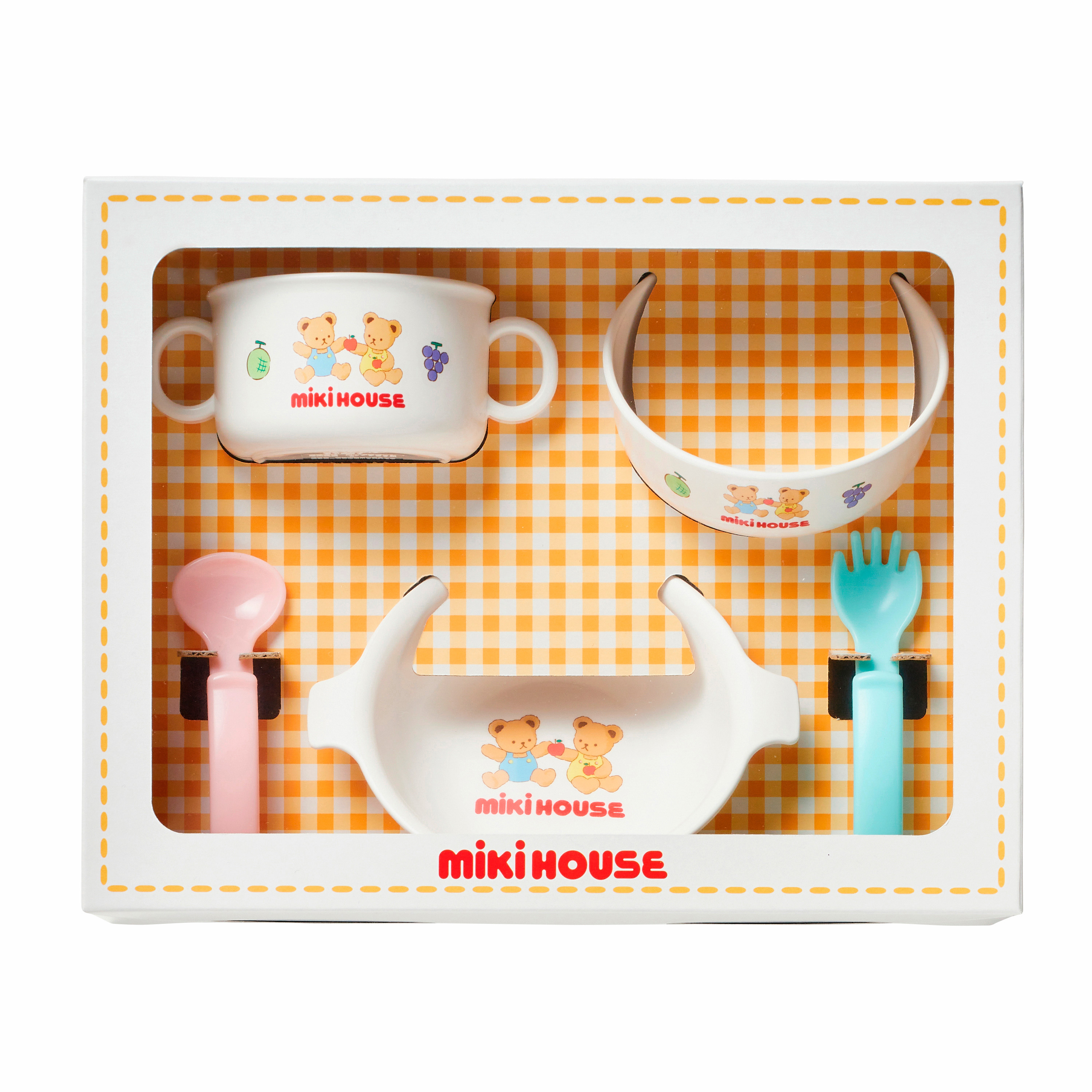 ミキハウス ランチスタイと選べる食器セット