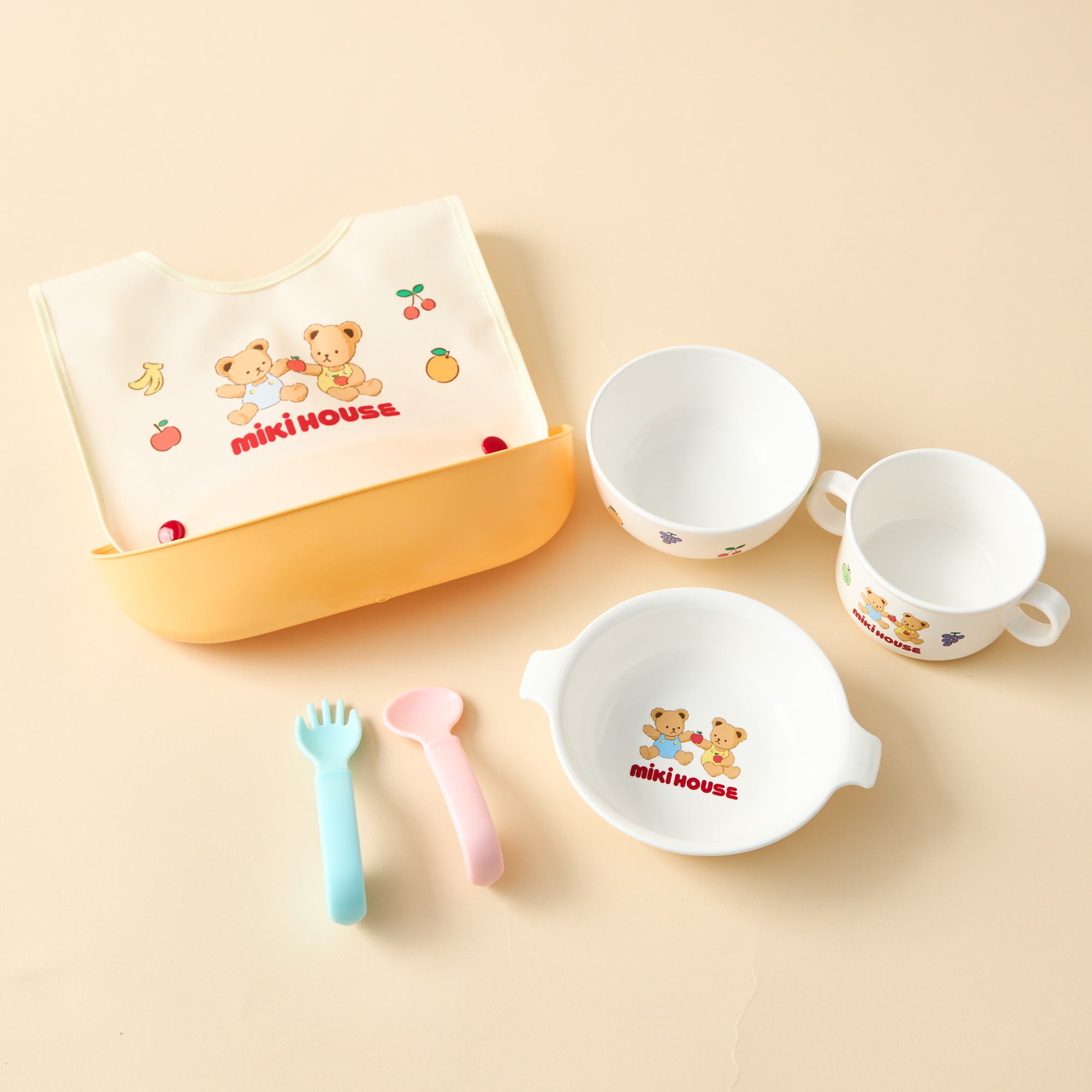 ミキハウス ランチスタイと選べる食器セット