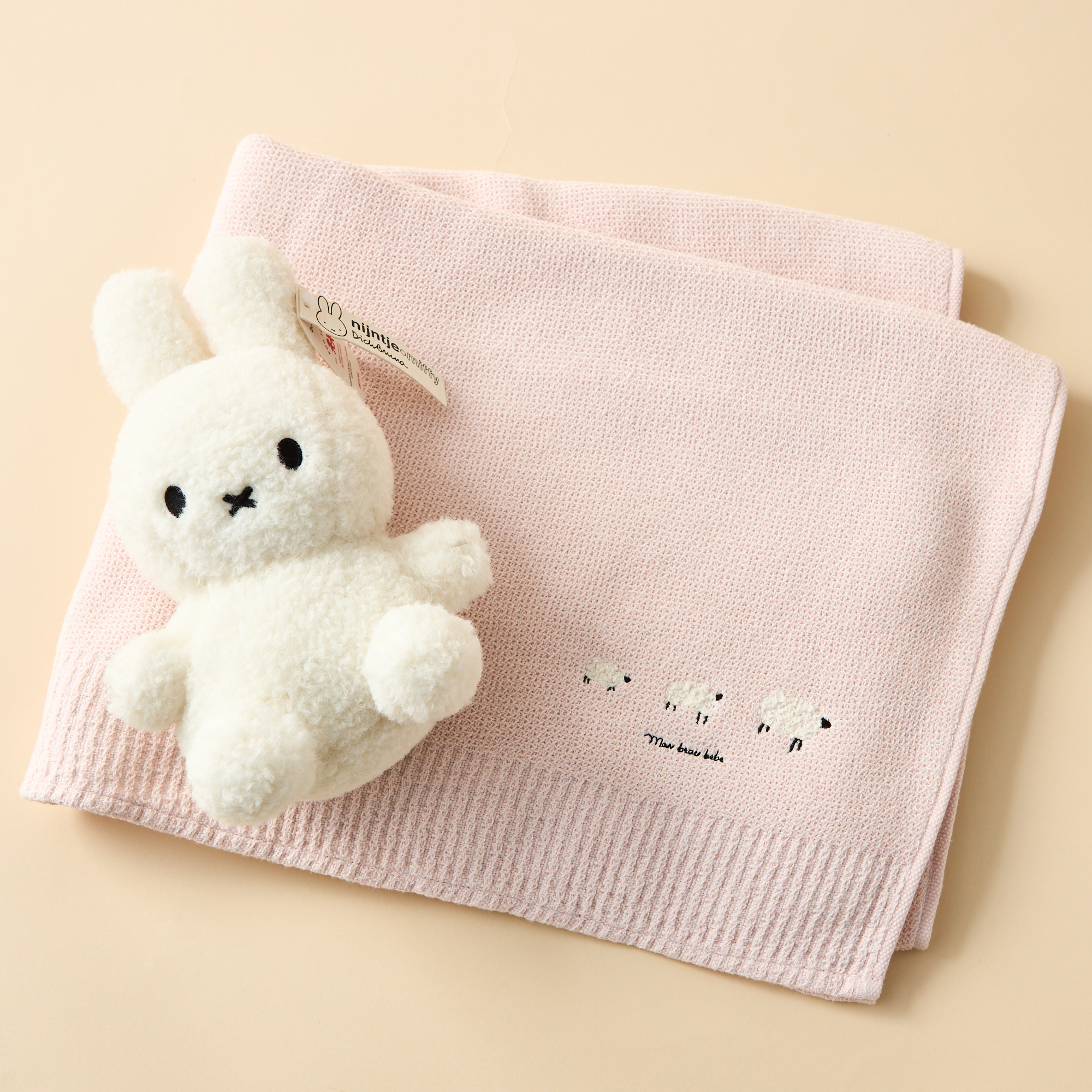 【名入れ】ベビーケットとミッフィーのぬいぐるみ（Recycle Teddy）セット