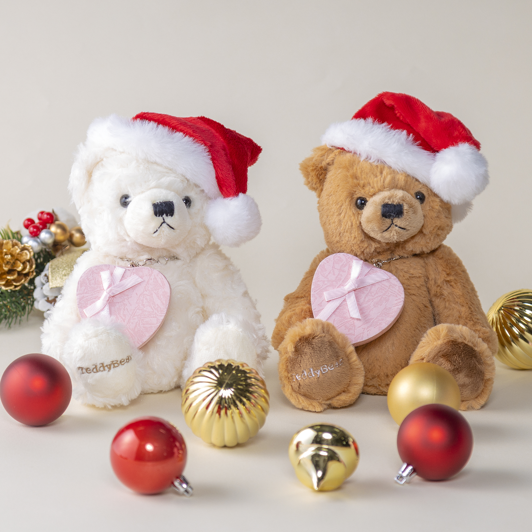 【刻印リップ】ピンクゴールド or ゴールドのお花リップ＆誕生石ネックレス＆テディベア