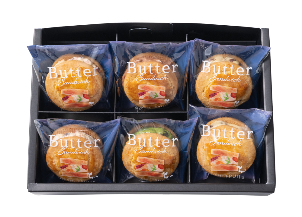 【送料込】発酵バターと果実のバターサンド 6個