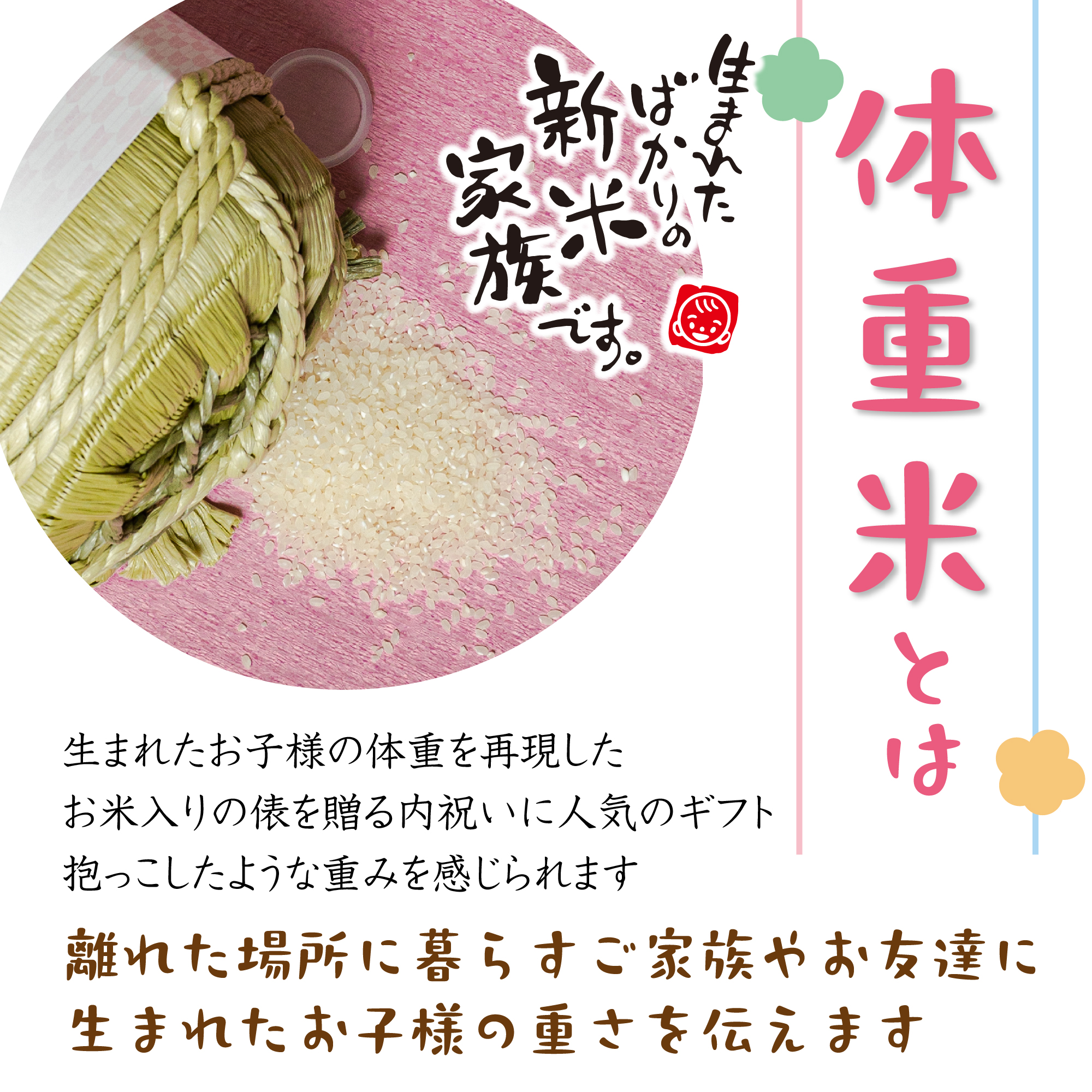 出産内祝い 【俵の体重米】