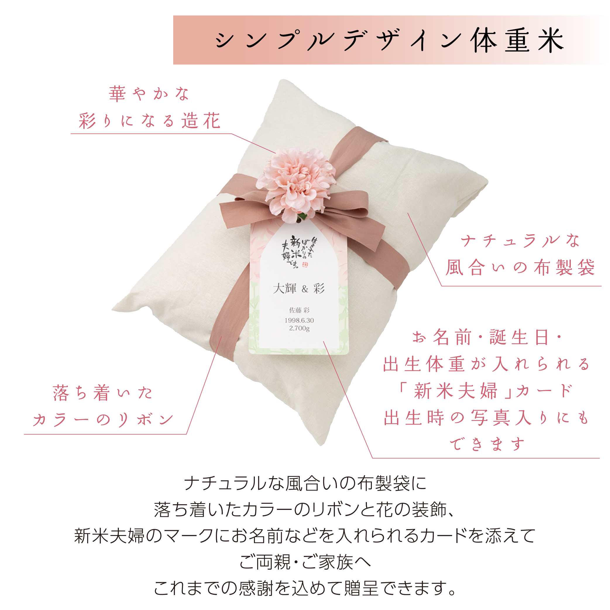 両親贈呈 体重米(トートバッグ)