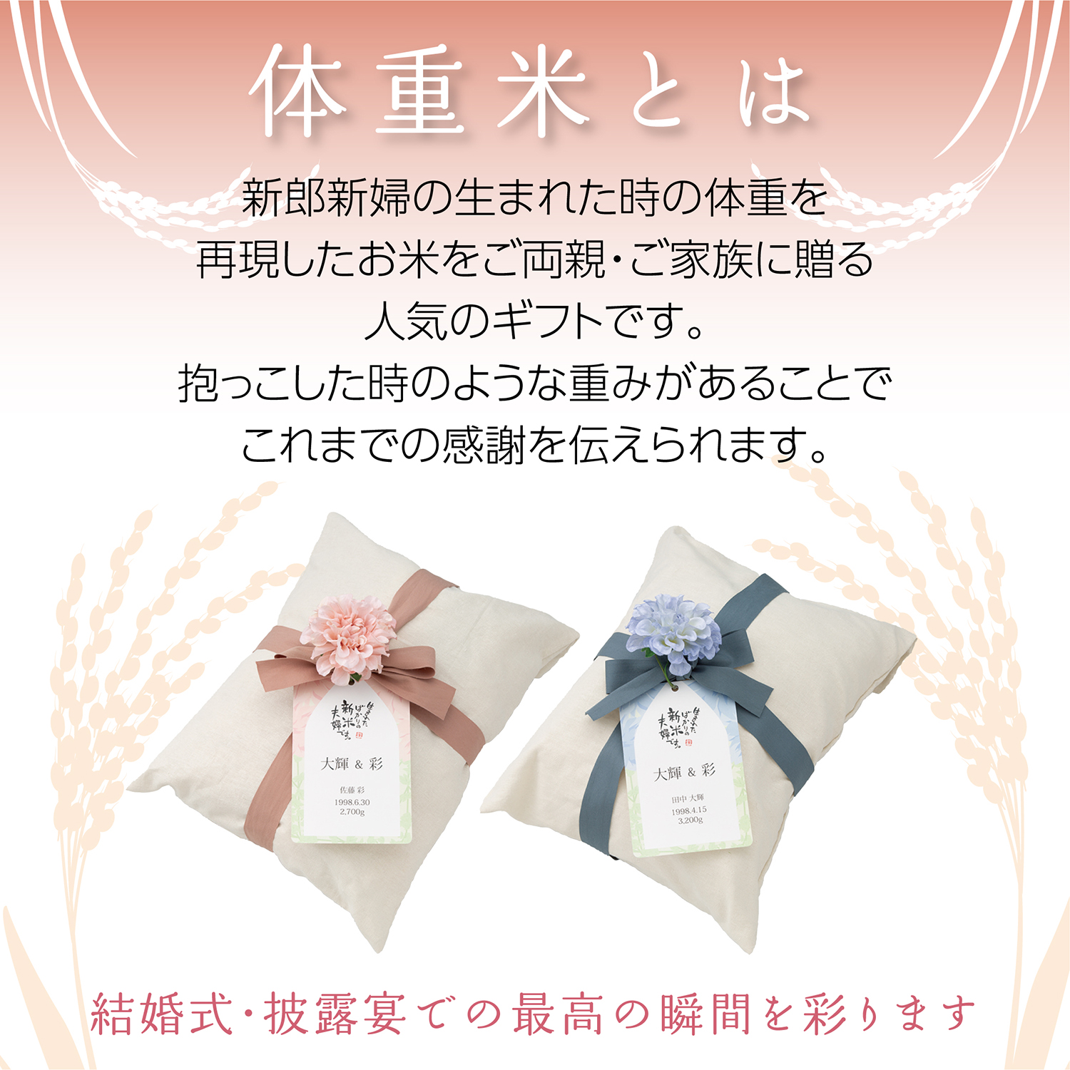 両親贈呈 体重米(トートバッグ)