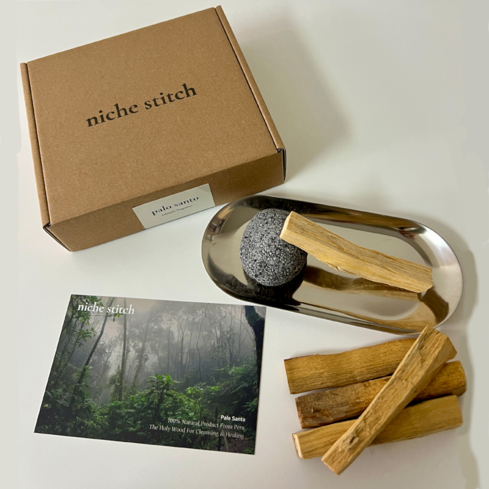 パロサントセット &お香たて 7点セット Palo Santo Gift set - Beige | ギフト インテリア雑貨 G:Land