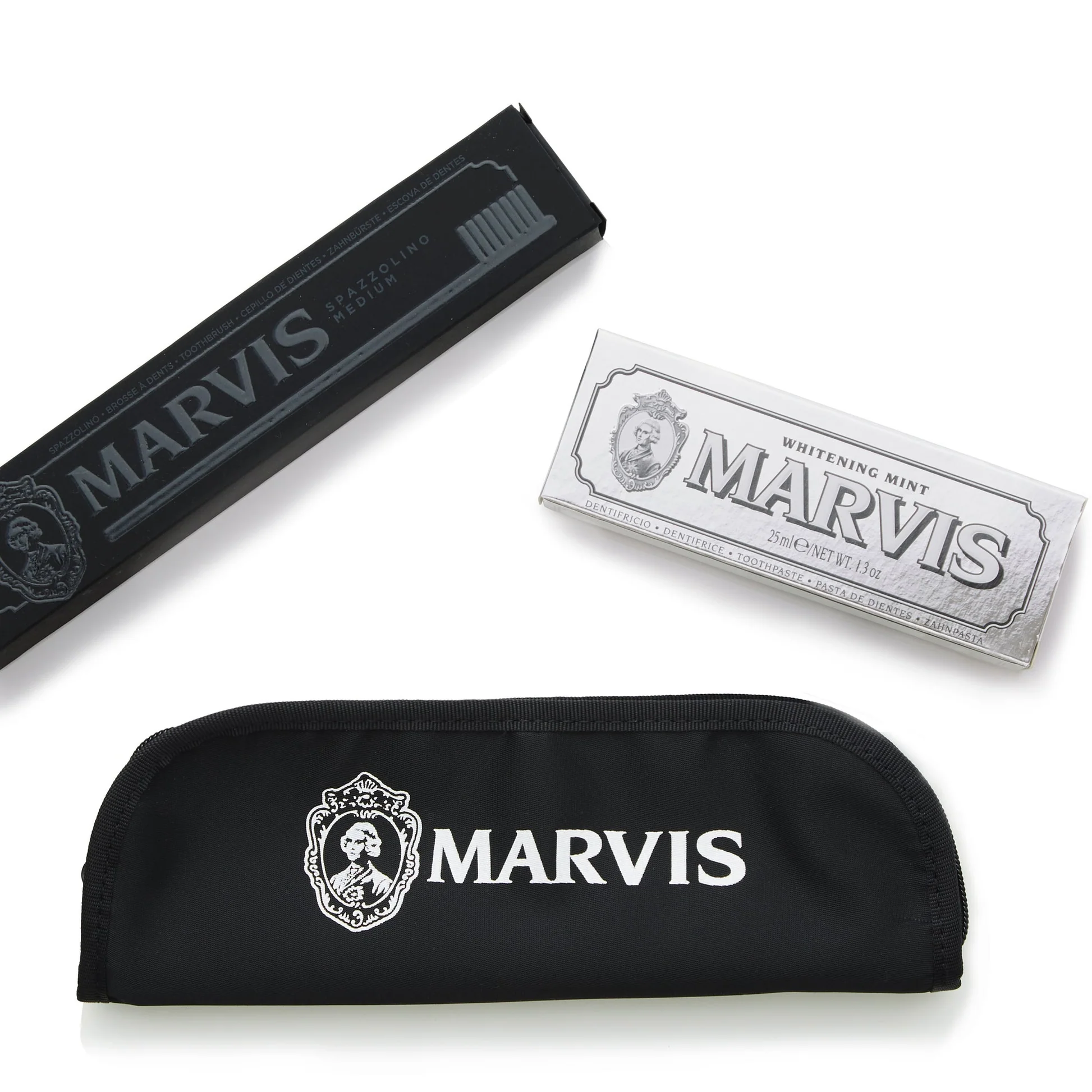 トラベルセット　Pouch + 25ml White mint + toothbrush
