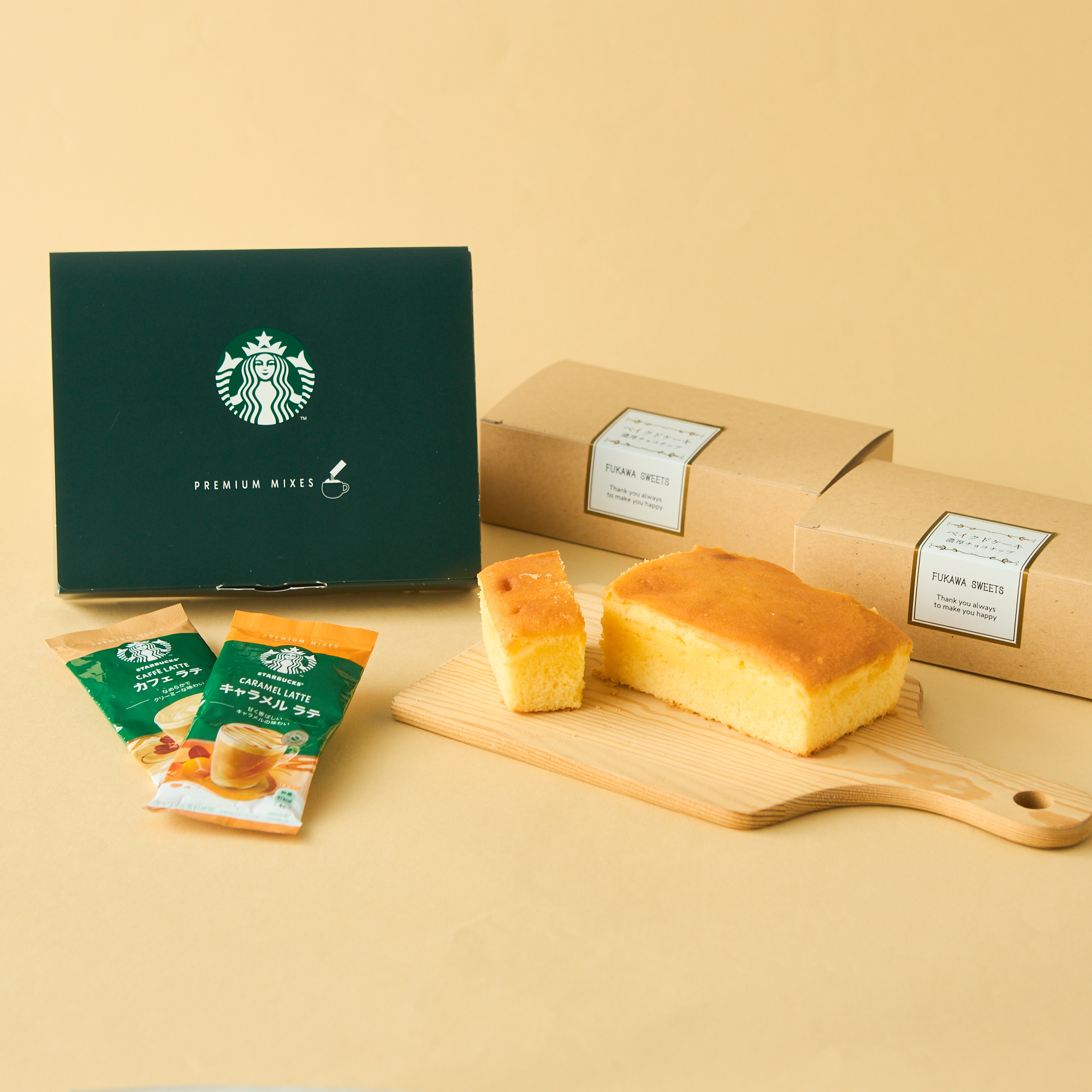 【BOX入】2種のベイクドケーキとスターバックスラテセット