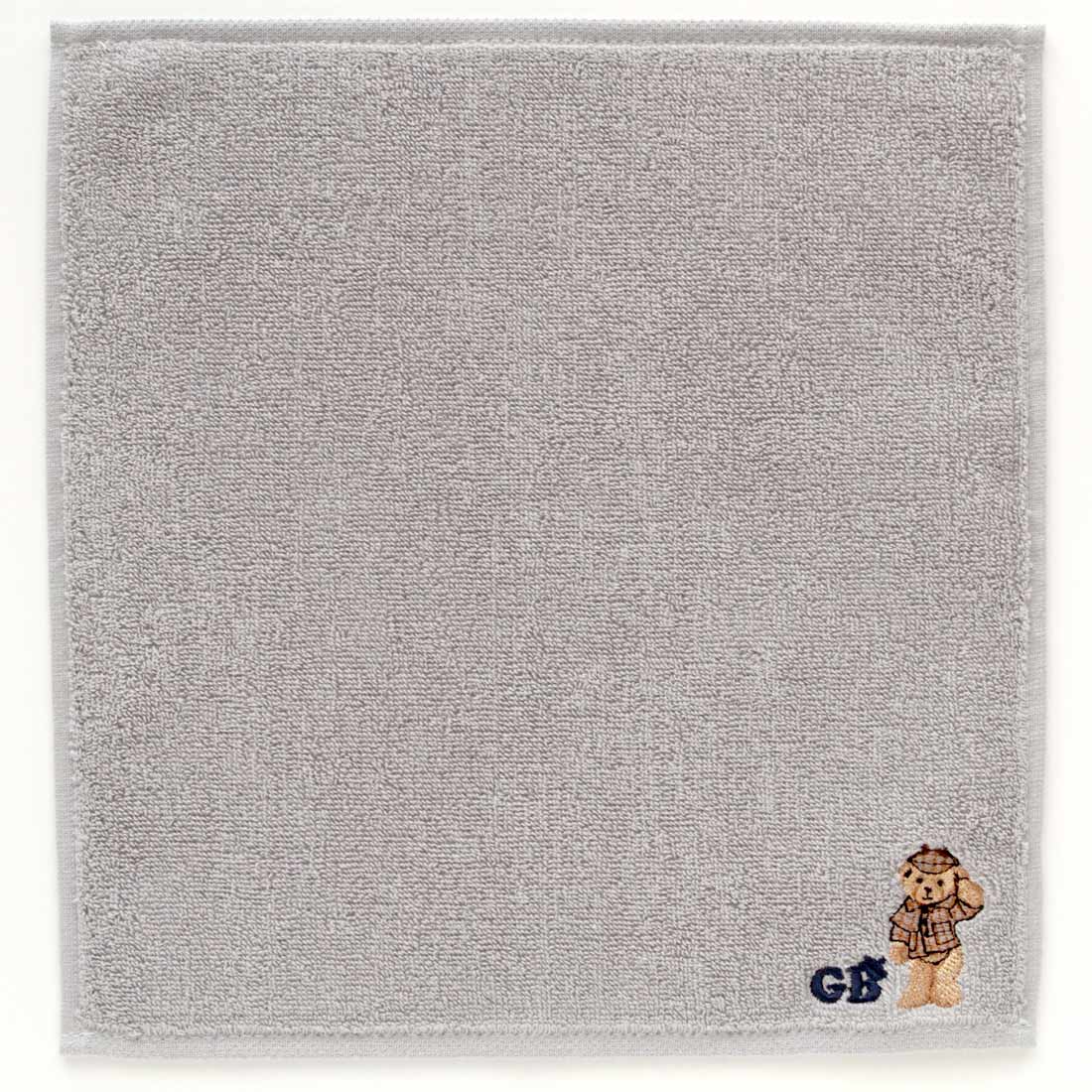 【BOX付】メンズタオルハンカチーフ2枚セット｜ワンポイントベア