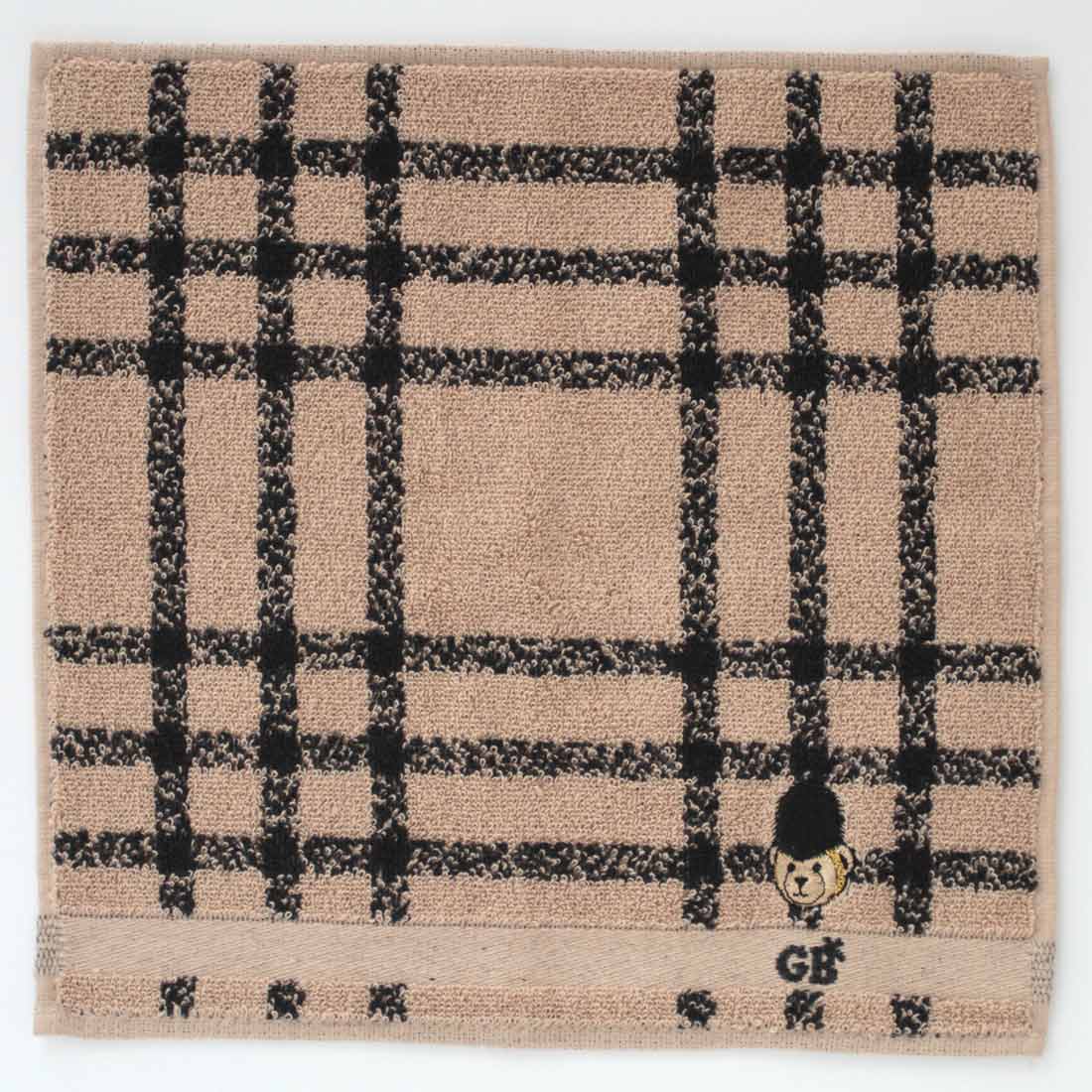 【BOX付】メンズタオルハンカチーフ2枚セット｜ワンポイントベア