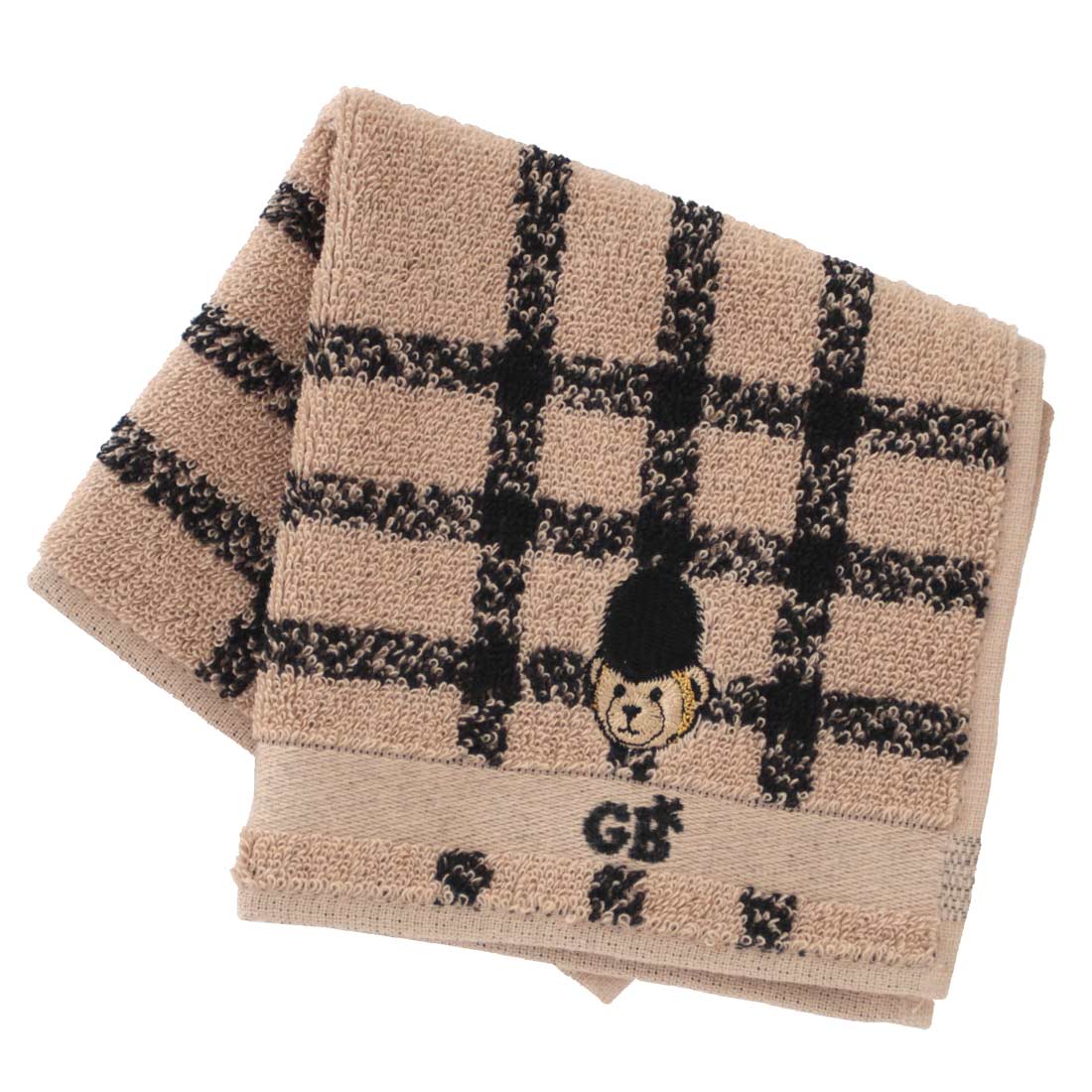 【BOX付】メンズタオルハンカチーフ2枚セット｜ワンポイントベア