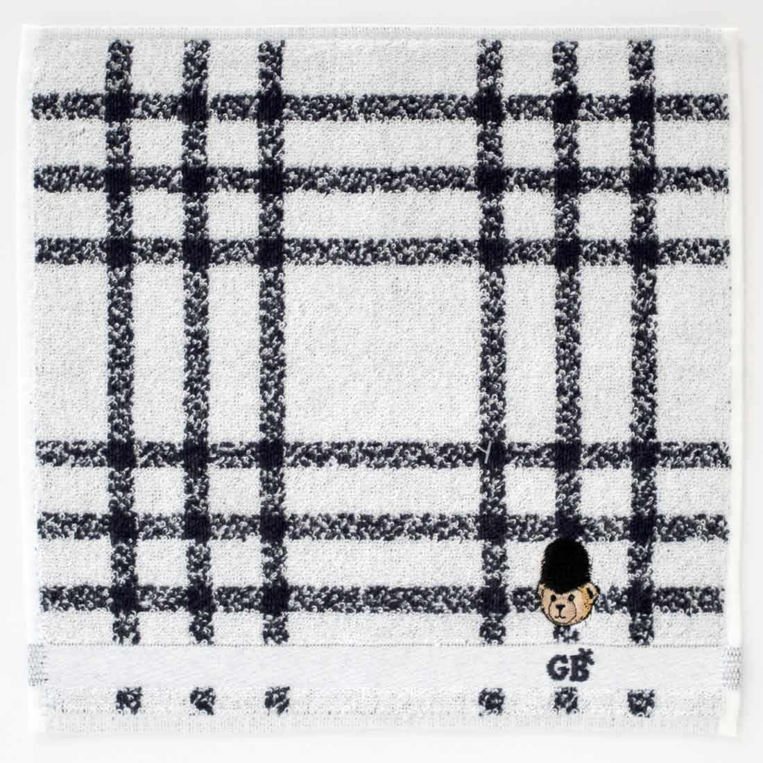 【BOX付】メンズタオルハンカチーフ2枚セット｜ワンポイントベア