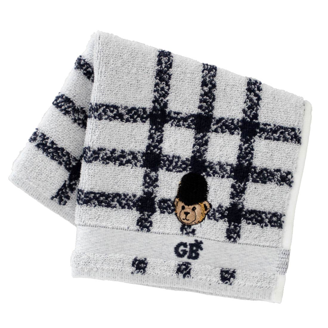 【BOX付】メンズタオルハンカチーフ2枚セット｜ワンポイントベア