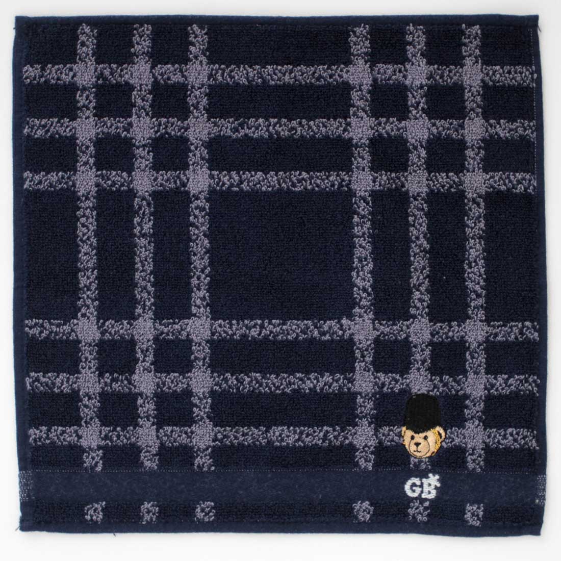 【BOX付】メンズタオルハンカチーフ2枚セット｜ワンポイントベア