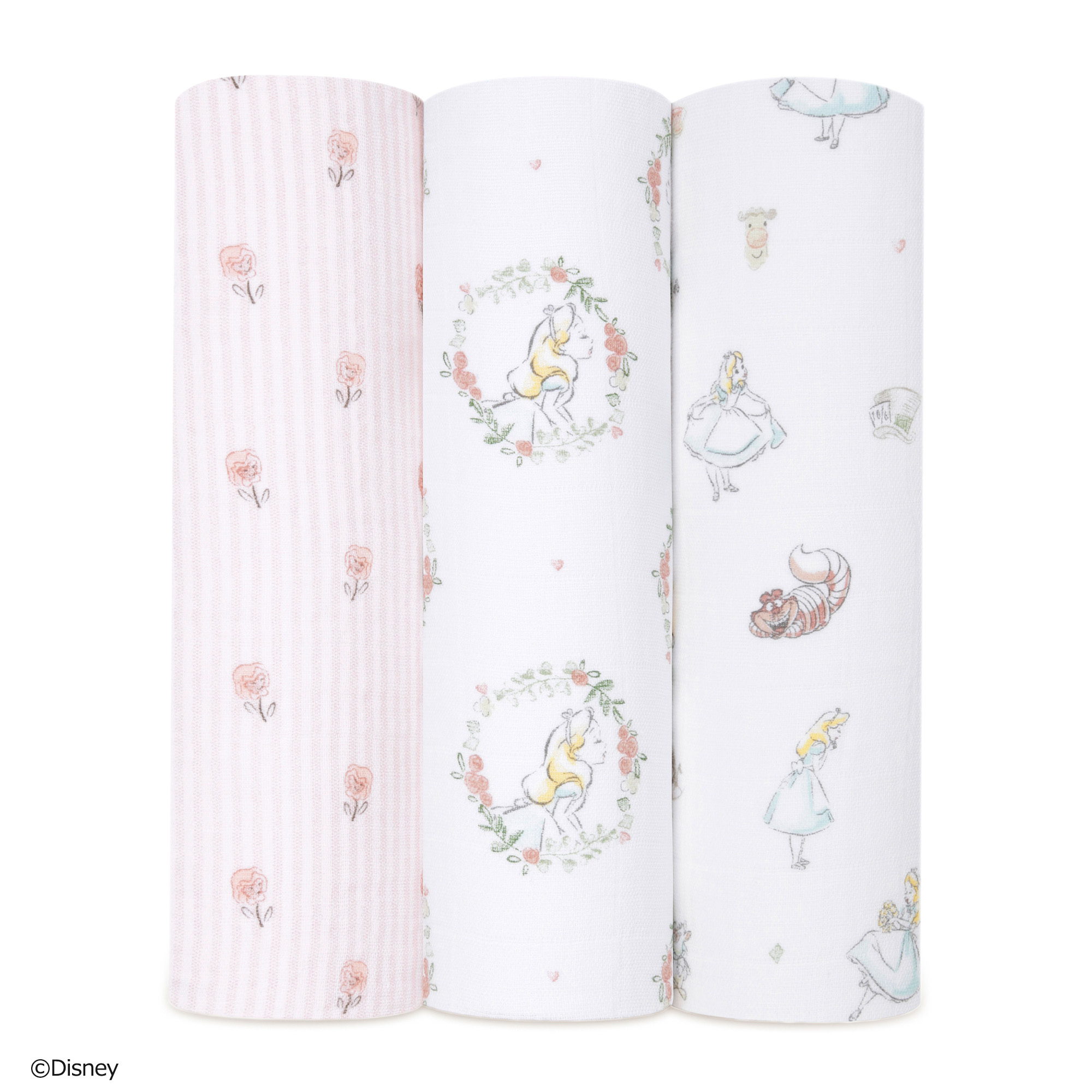 alice in wonderland 3-pack classic swaddles
