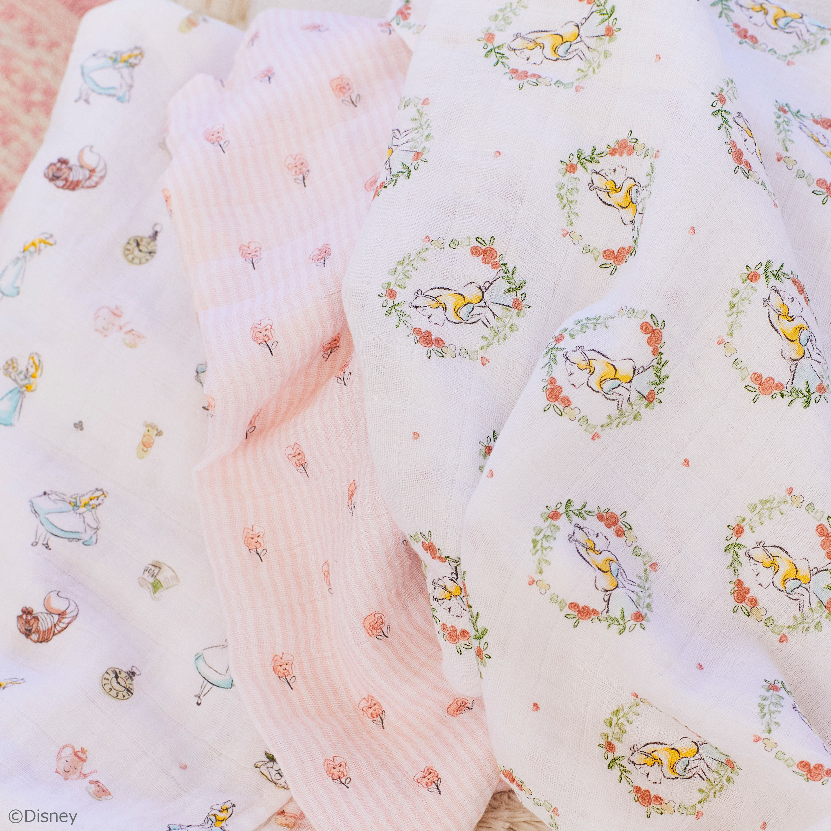 alice in wonderland 3-pack classic swaddles