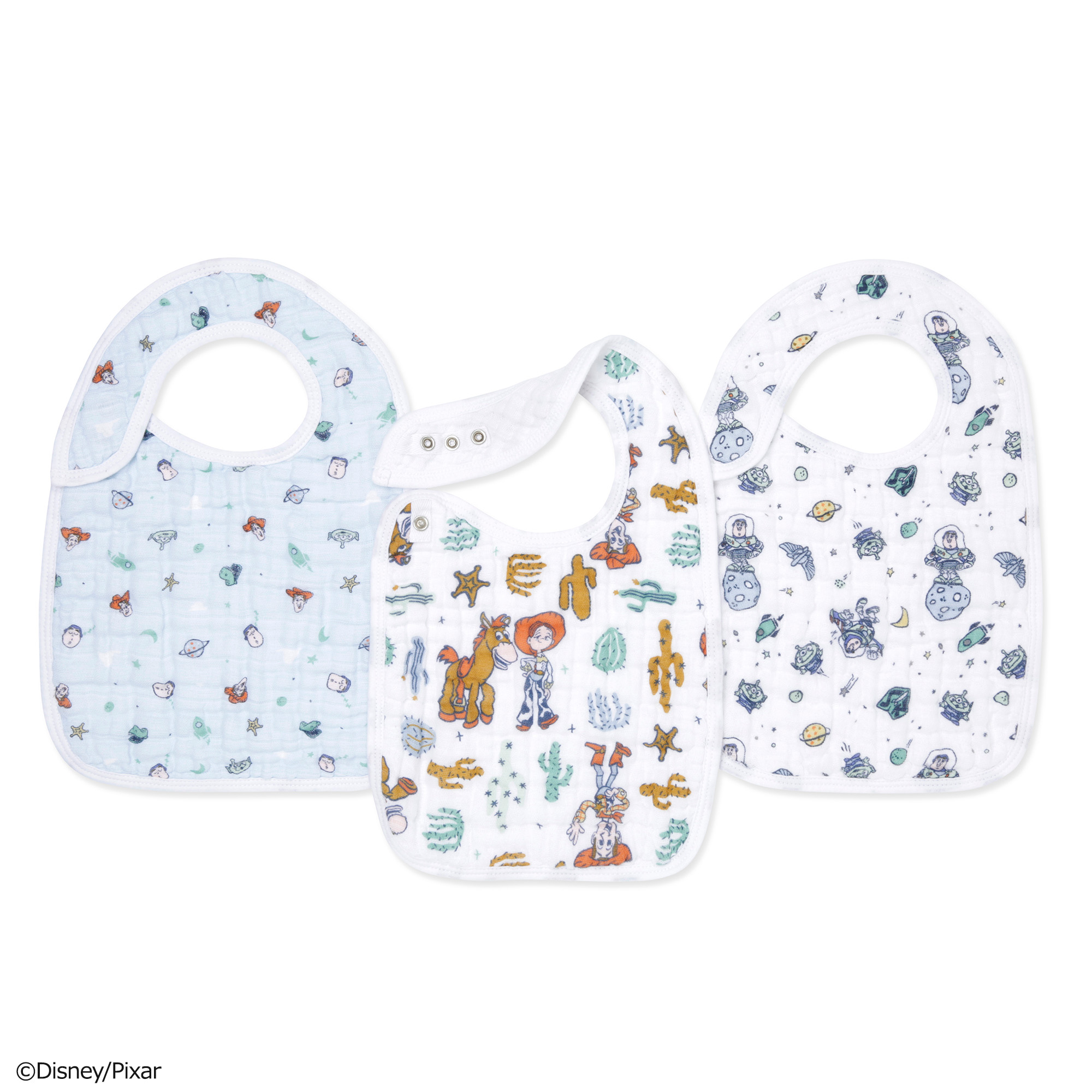 toy story 3-pack classic snap bibs
