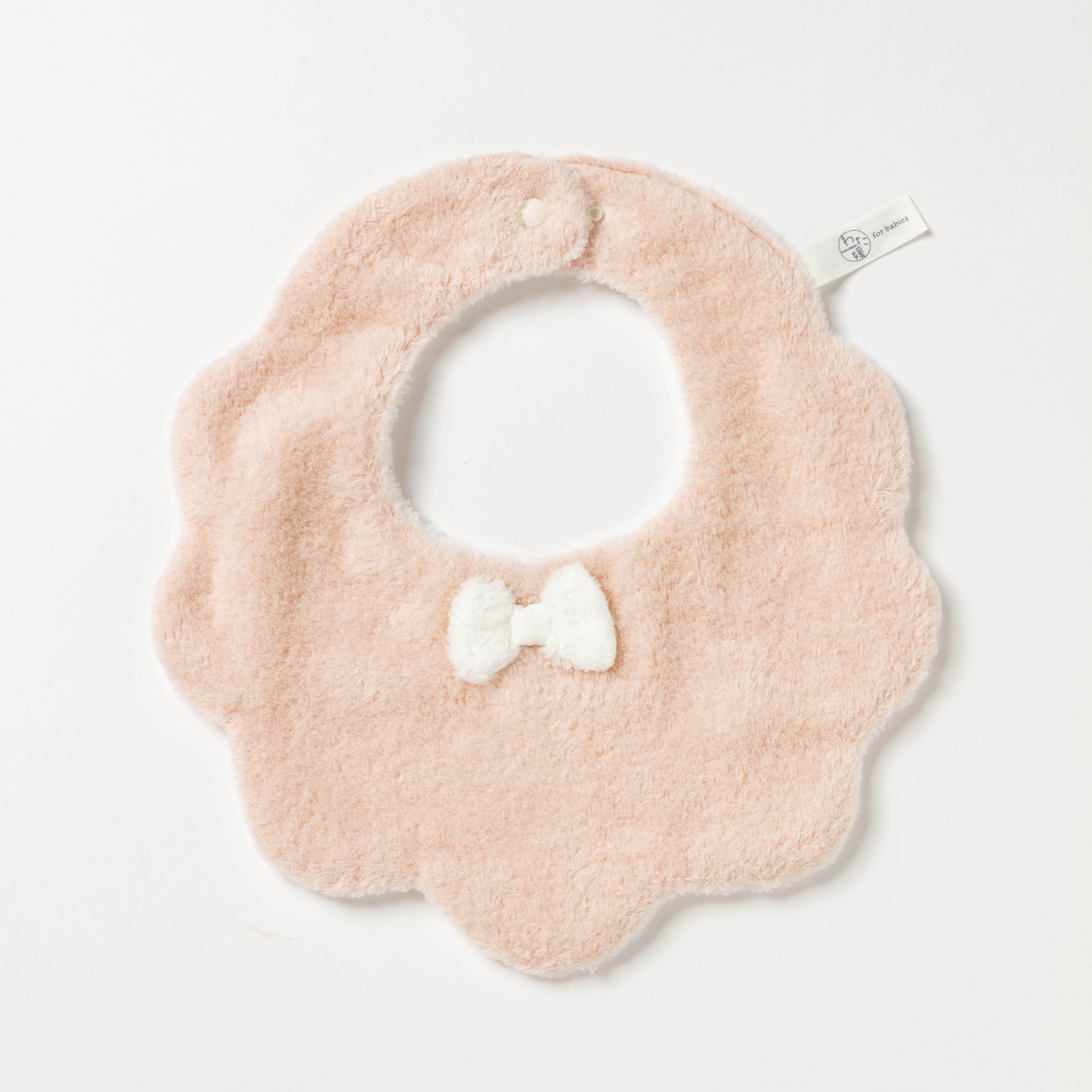 【最高級超長綿採用】わた媛ベビーギフトセット⑧　ピンク/ カバーオールタイプおくるみ1枚・スタイ1枚・鈴入おもちゃ1個