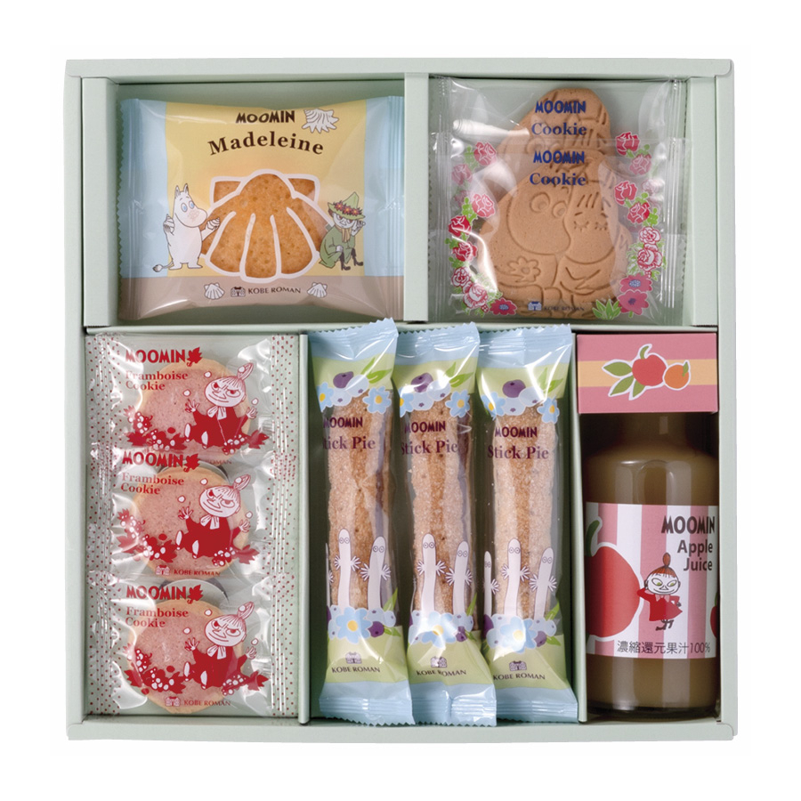 ジュース&スイーツセット（アップルジュース1本・スティックパイ・マドレーヌ・クッキー2種）