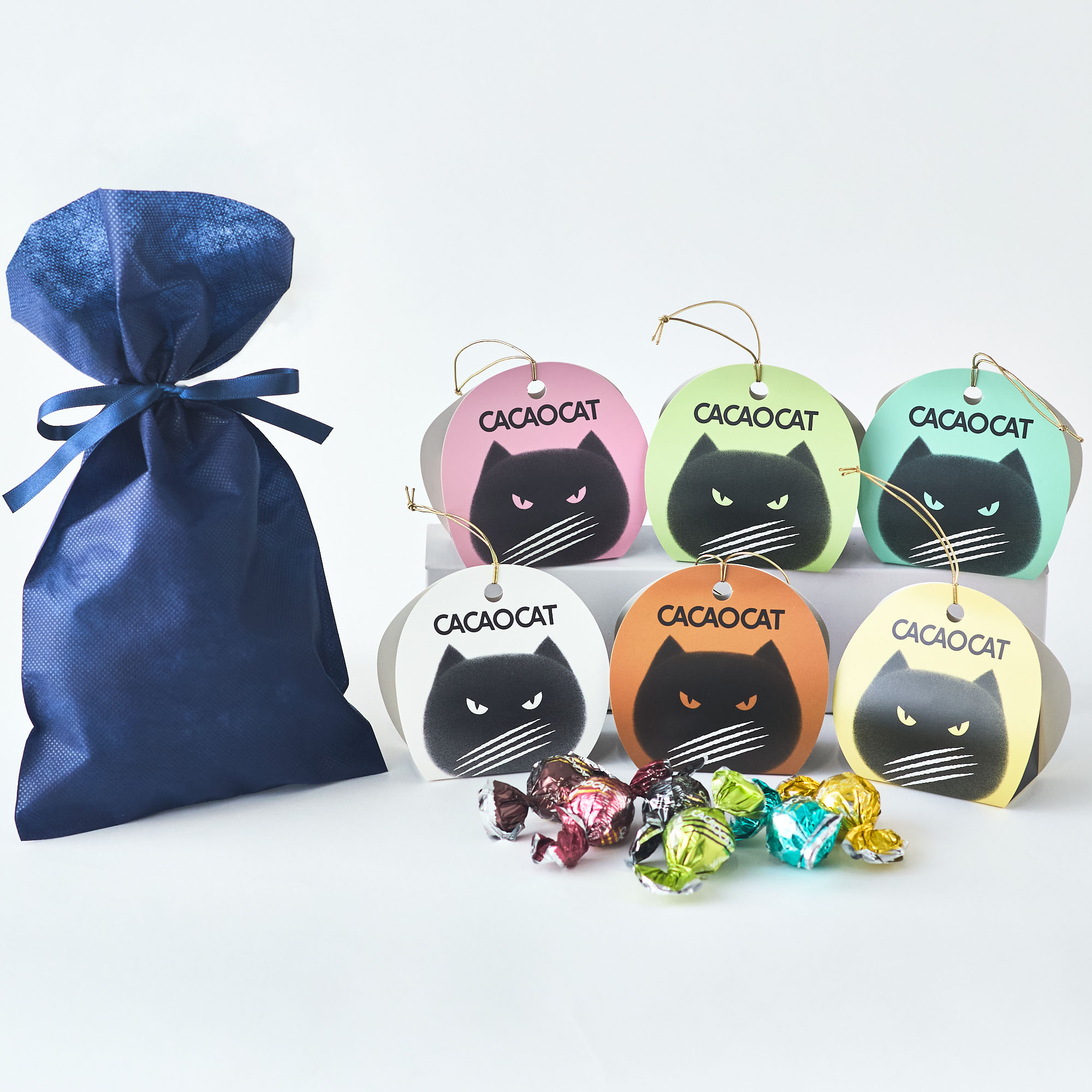 【まとめ買い/ラッピング用品付】CACAOCATミニサイズ6種セット