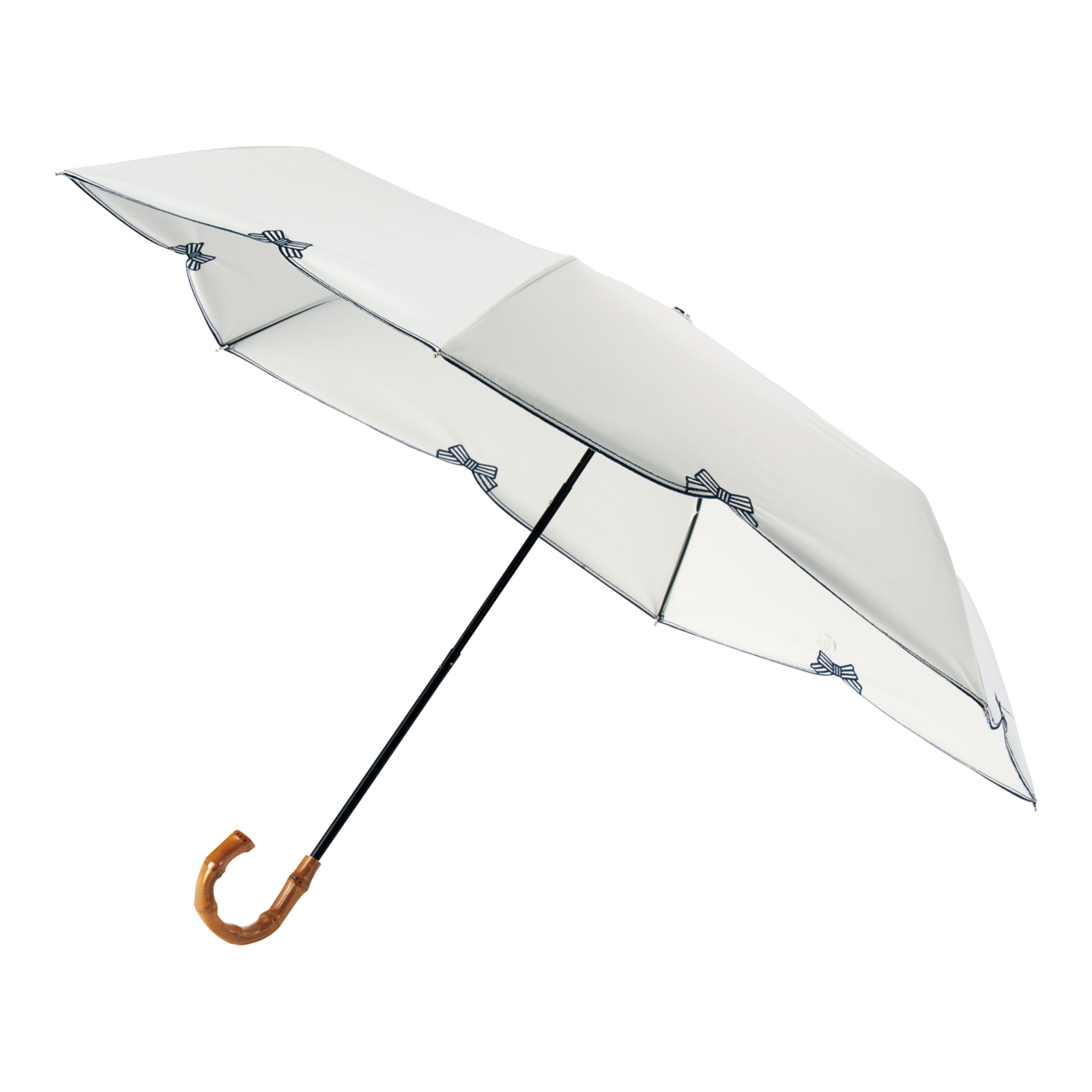 【遮光率100%】一級遮光の折りたたみ日傘｜ミニリボンスカラップ