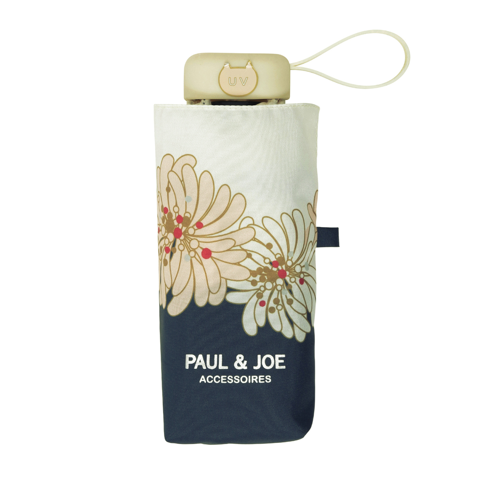 一級遮光/晴雨兼用 5段式ミニ折りたたみ傘＜クリザンテーム＞