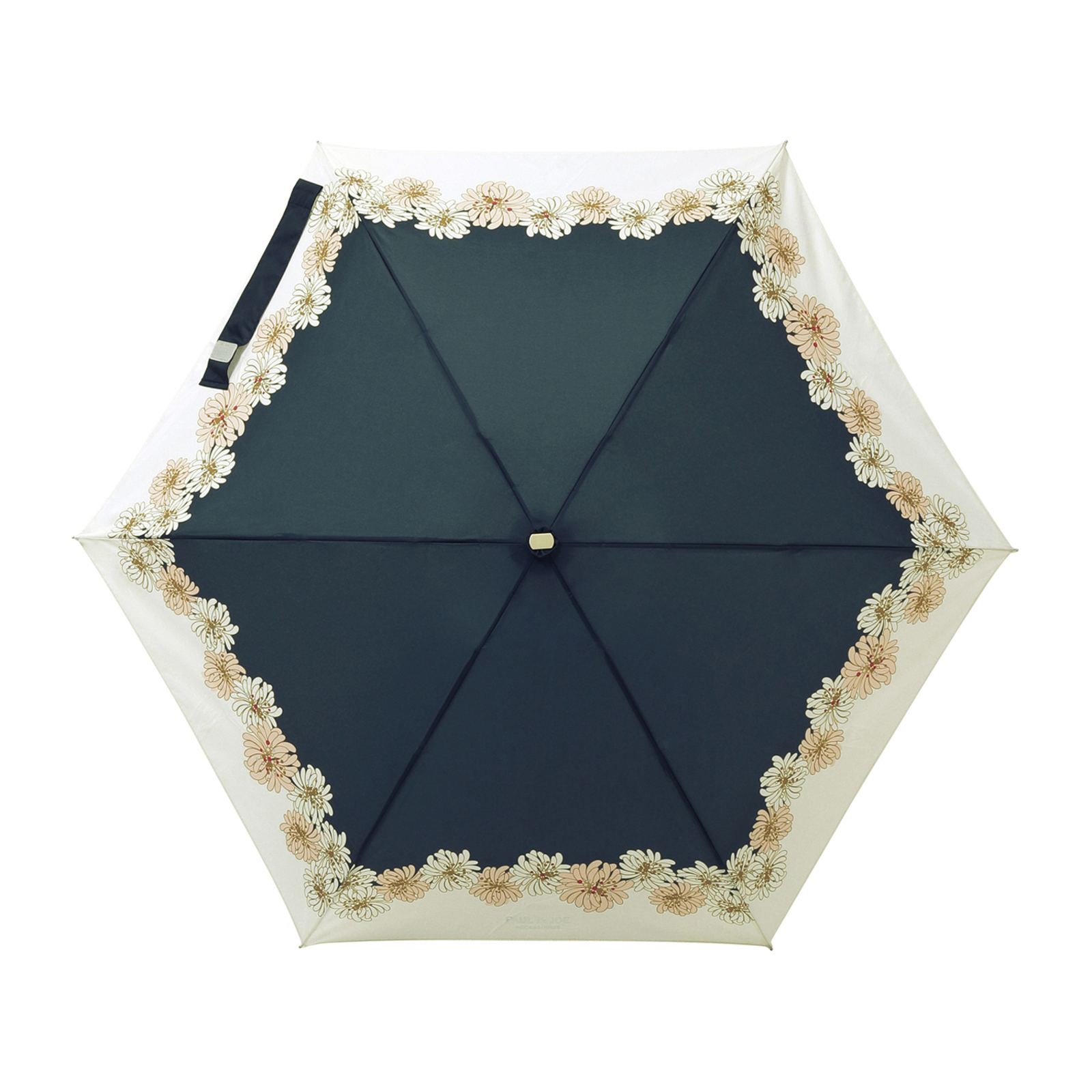 一級遮光/晴雨兼用 5段式ミニ折りたたみ傘＜クリザンテーム＞