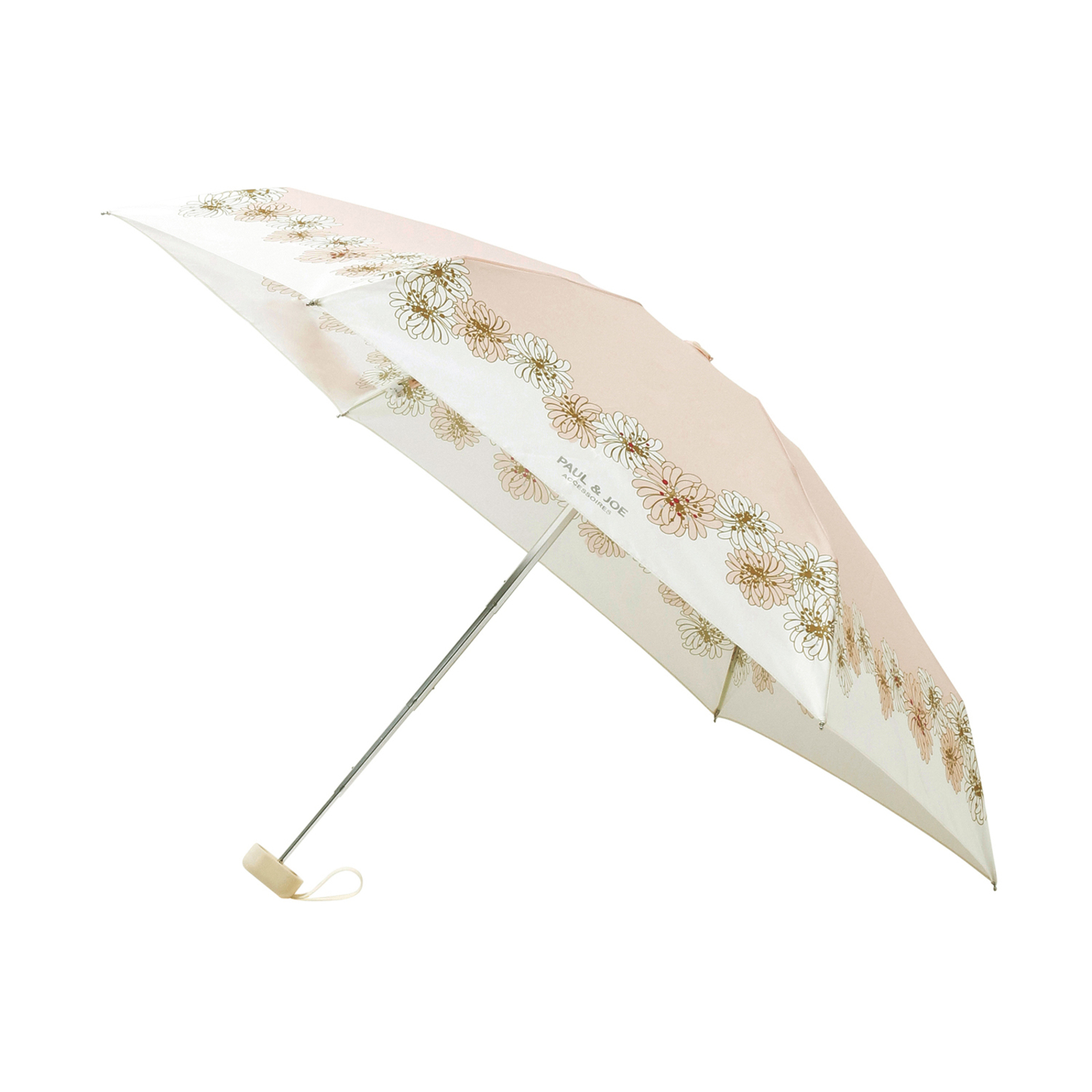 一級遮光/晴雨兼用 5段式ミニ折りたたみ傘＜クリザンテーム＞