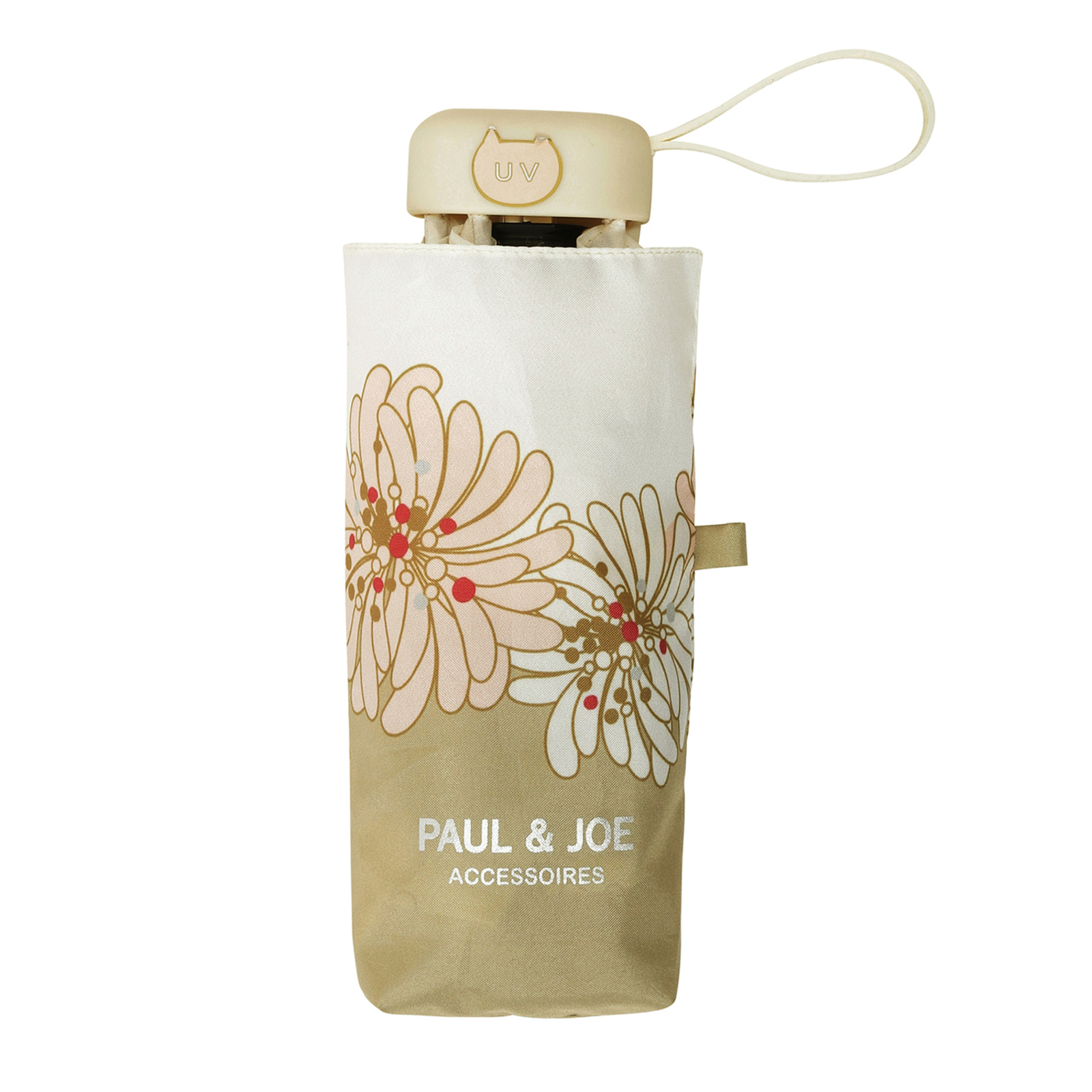 一級遮光/晴雨兼用 5段式ミニ折りたたみ傘＜クリザンテーム＞