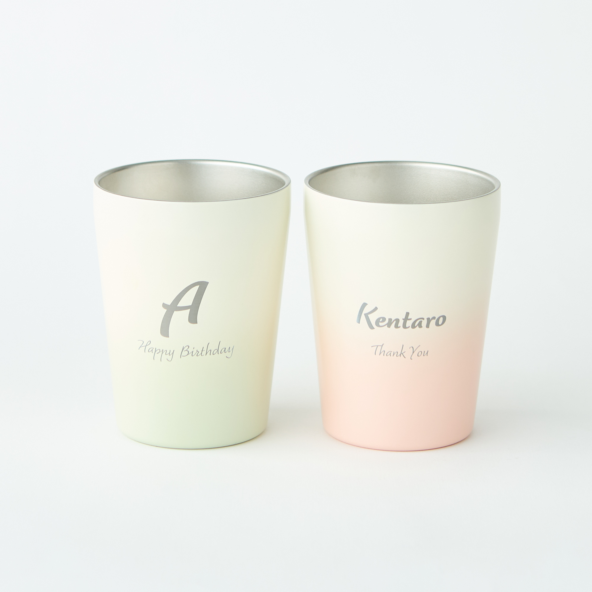 【イニシャル&メッセージ刻印】グラデーションサーモタンブラー　330ml