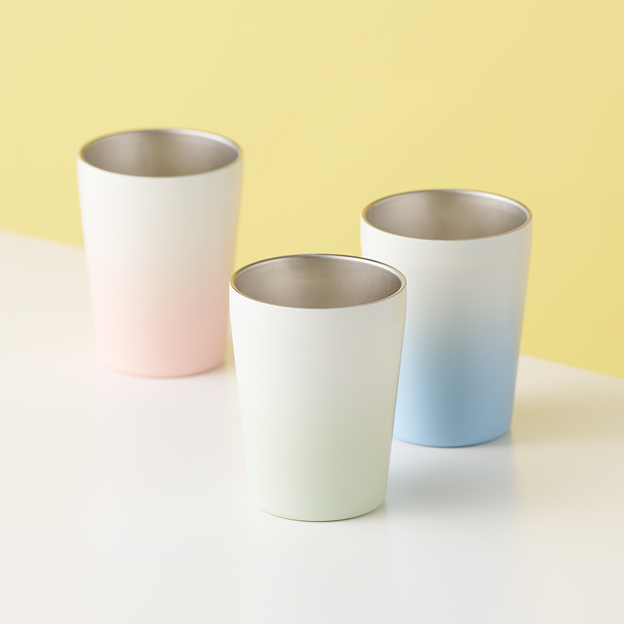 【イニシャル&メッセージ刻印】グラデーションサーモタンブラー　330ml