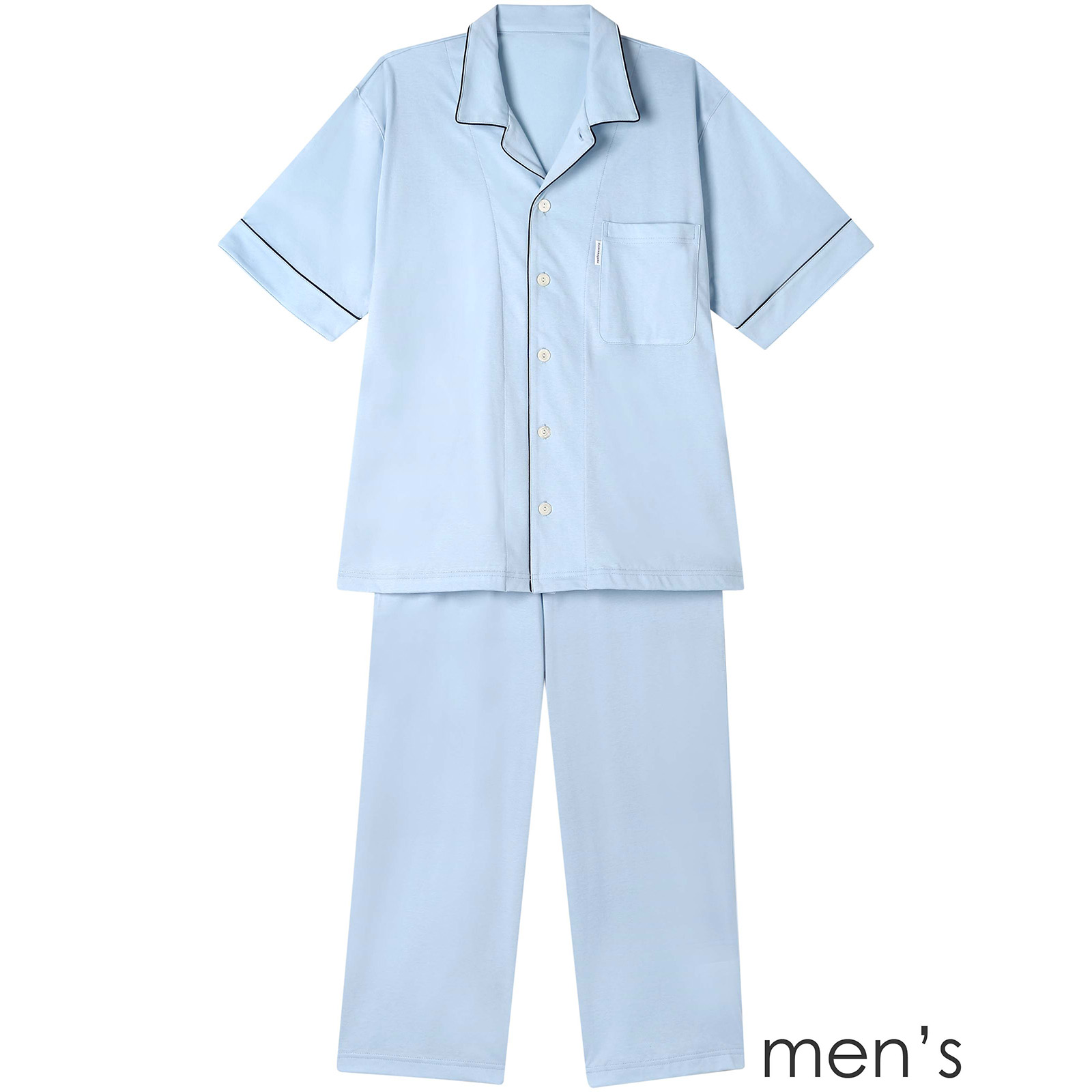 【やわらかさ続く】上質コットンの半袖メンズパジャマ【睡眠科学】