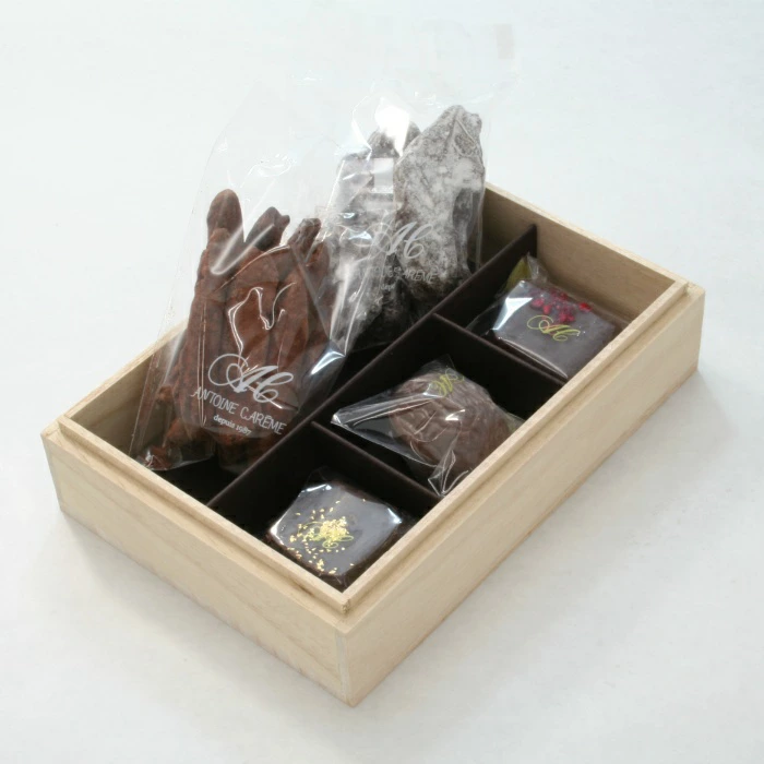 木箱入りオランジェット＆ポンムボンボンショコラ3個セット