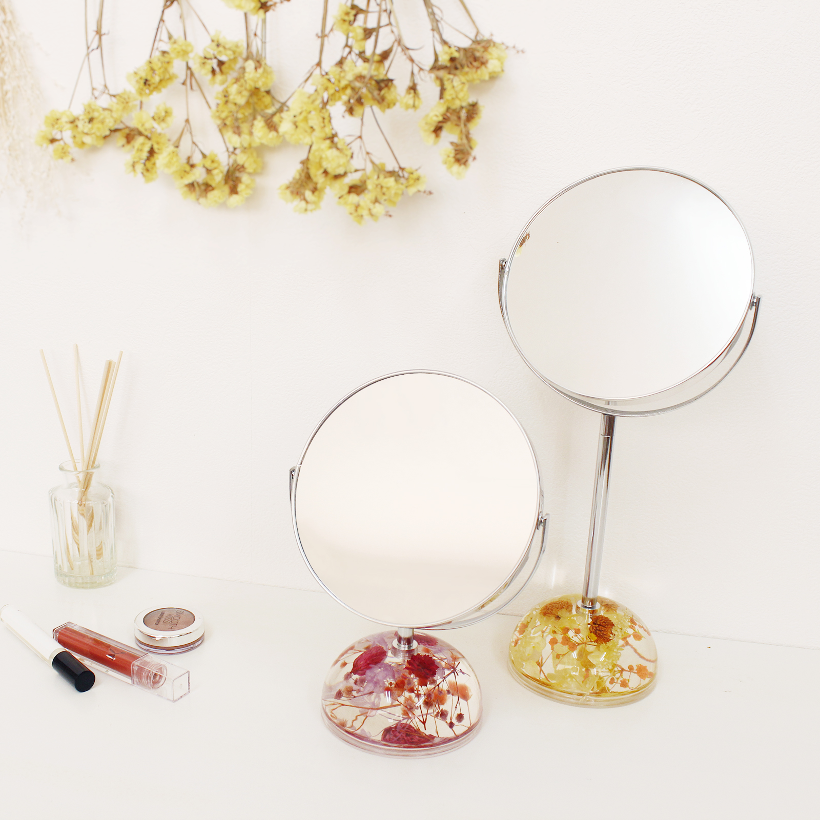 フィーデル ハーバリウムベース スタンドミラー2 倍鏡付ロング