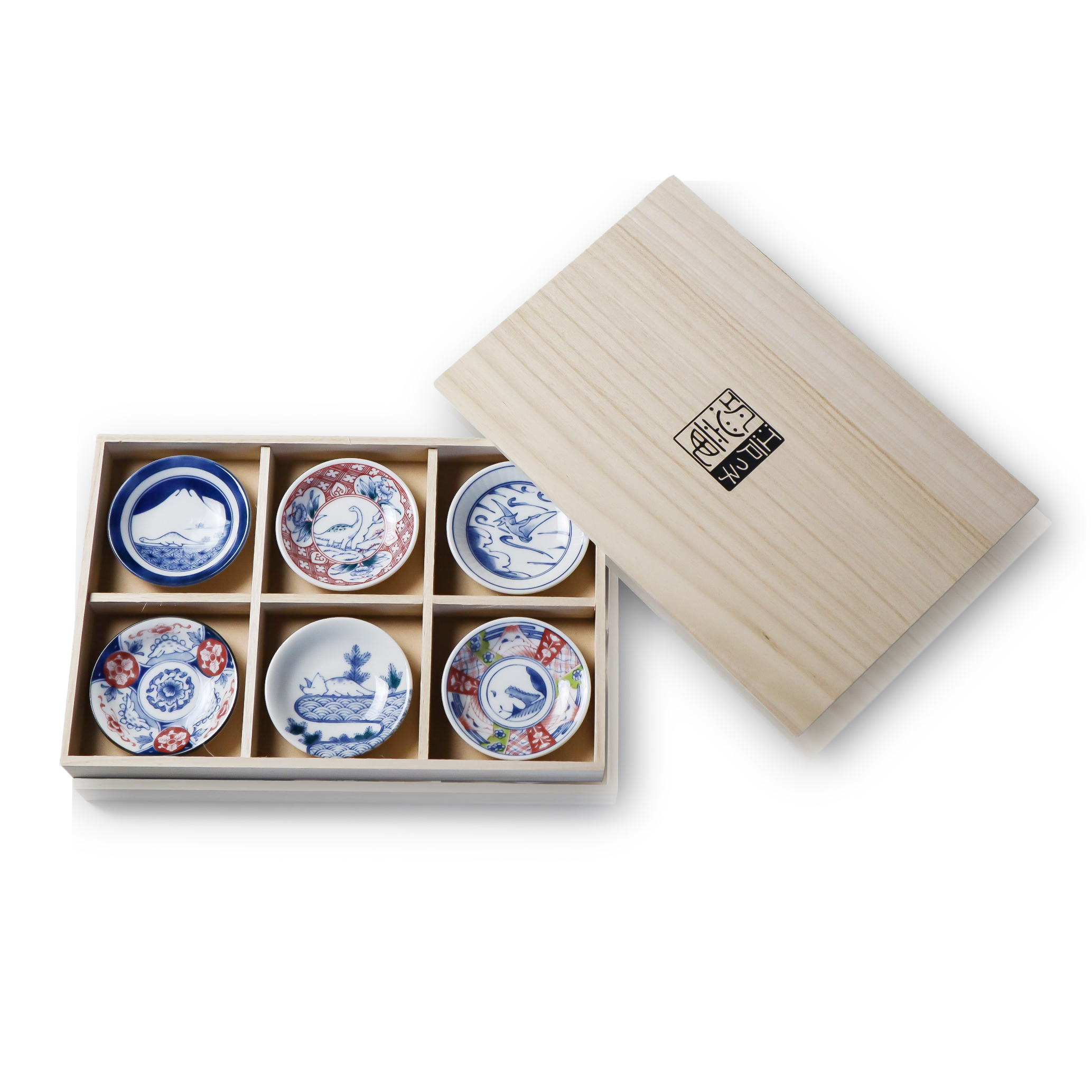 江戸っ子恐竜　六客まめ皿揃（EK88-Y03）