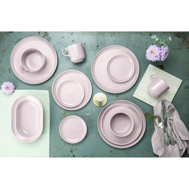 ストウブ　ダイニングライン オーバルプレート 25cm シフォンローズ