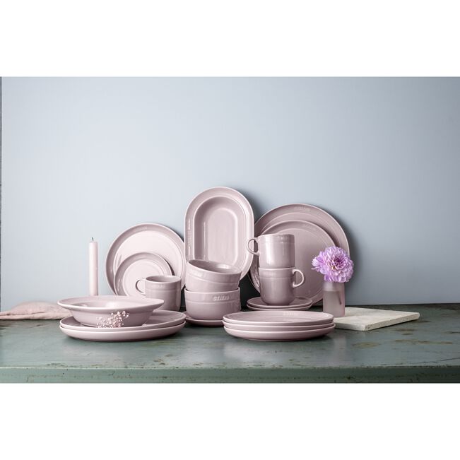 ストウブ　ダイニングライン オーバルプレート 25cm シフォンローズ