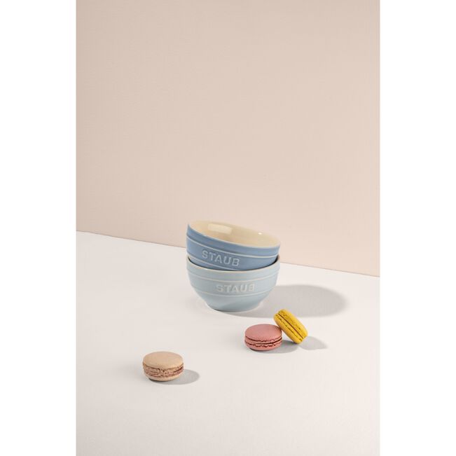 ストウブ セラミック ボウルセット ペア マカロンブルー