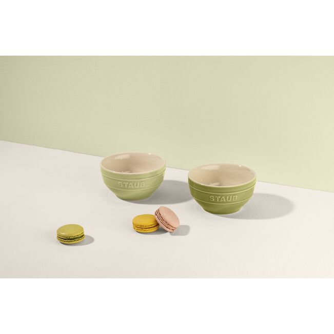 ストウブ セラミック ボウルセット ペア マカロングリーン
