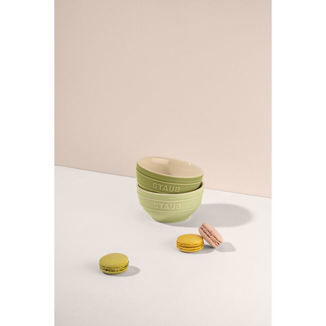 ストウブ セラミック ボウルセット ペア マカロングリーン