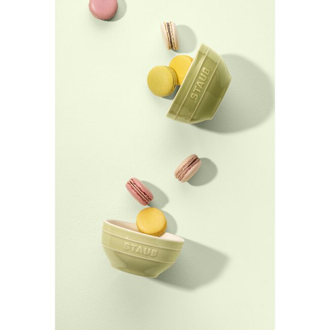 ストウブ セラミック ボウルセット ペア マカロングリーン