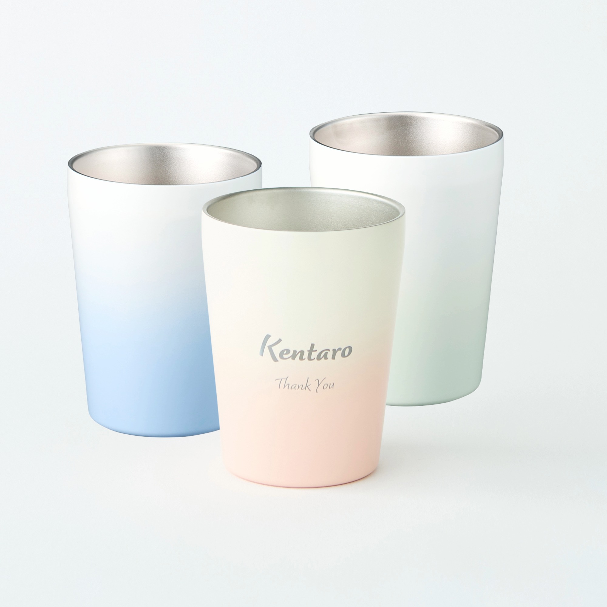 【名前&メッセージ刻印】グラデーションサーモタンブラー　330ml