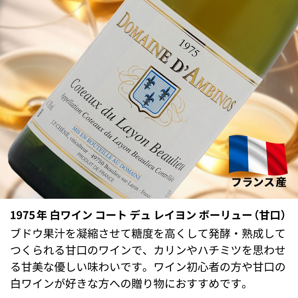 【名入れ彫刻】1975年 生まれ年ワイン 誕生日ギフト