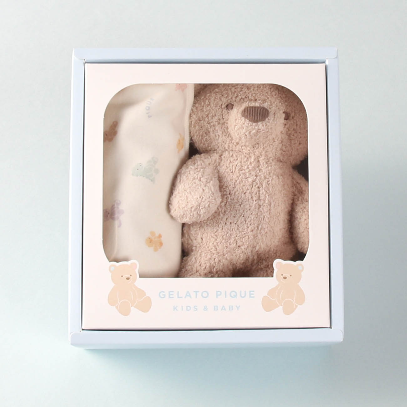 【BABY】ベビーギフトボックス 2点セット《ぬいぐるみ＆スタイ》