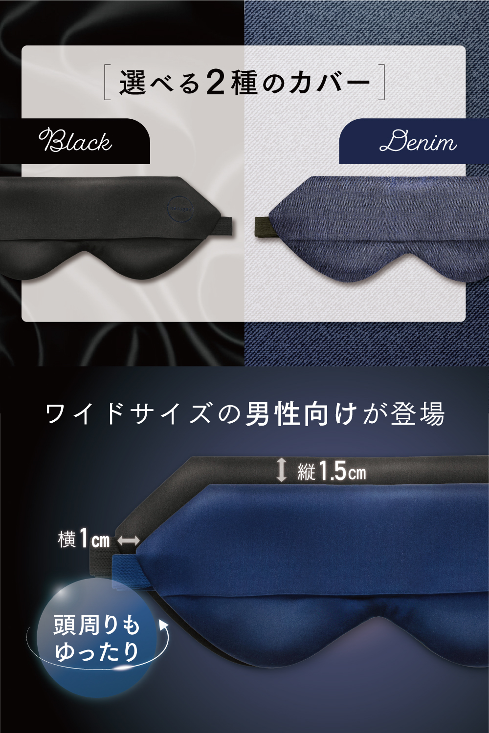 【名入れ刺繍】新素材グラフェン採用 充電式ホットアイマスク ForMEN