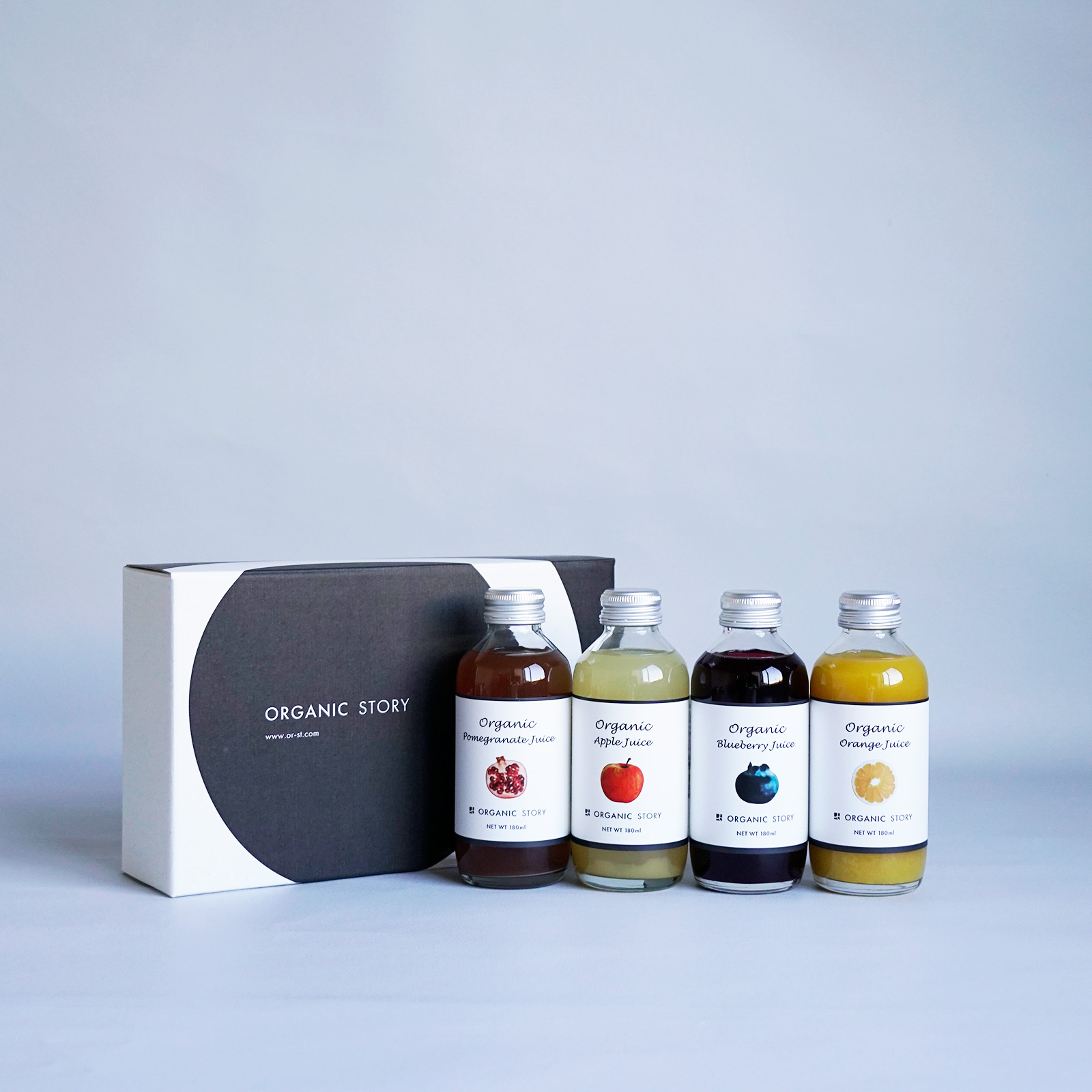 オーガニック・ストレートジュース（ざくろ･りんご･ブルーベリー･オレンジ）4本セット