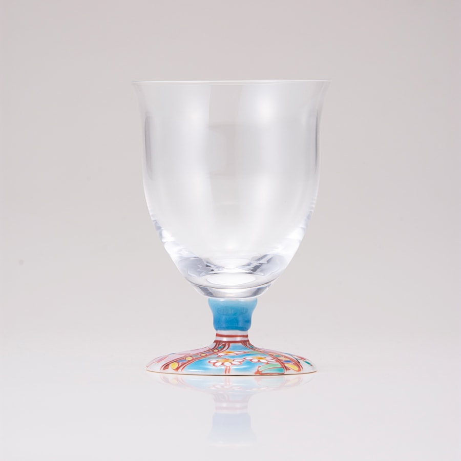 ペアフリーグラス小（無地）街の広場・花のタペストリー